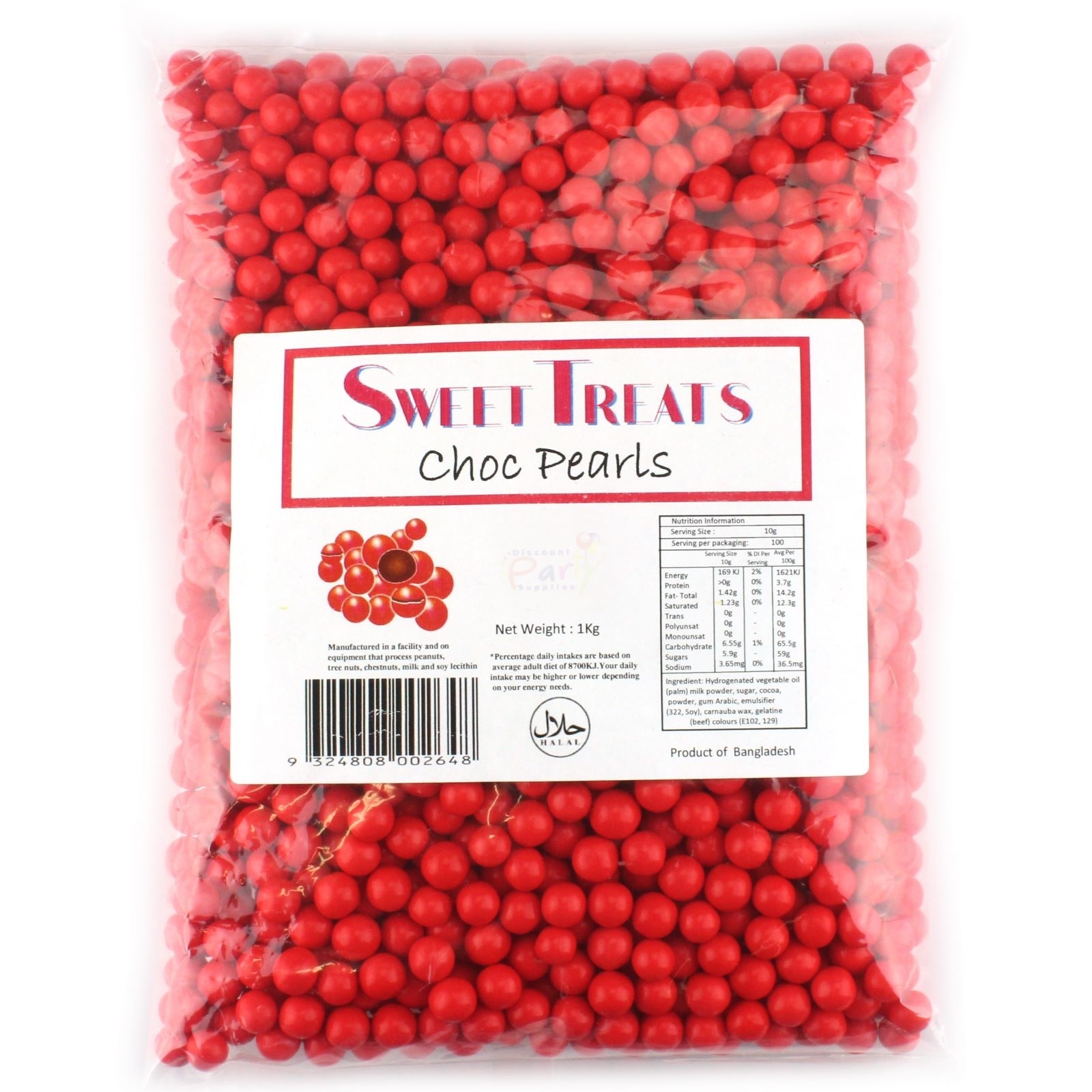 Red Choc Pearls (1kg)
