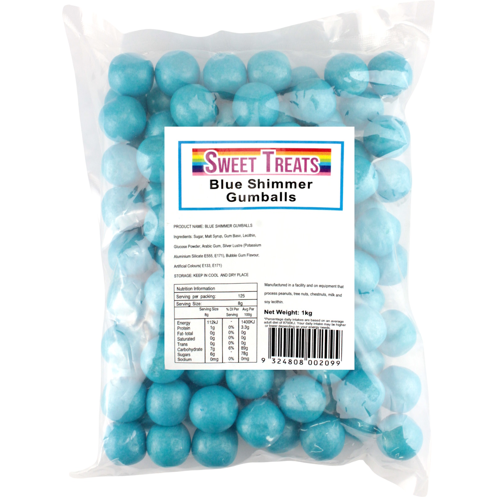 Blue Shimmer Gumballs (1kg)