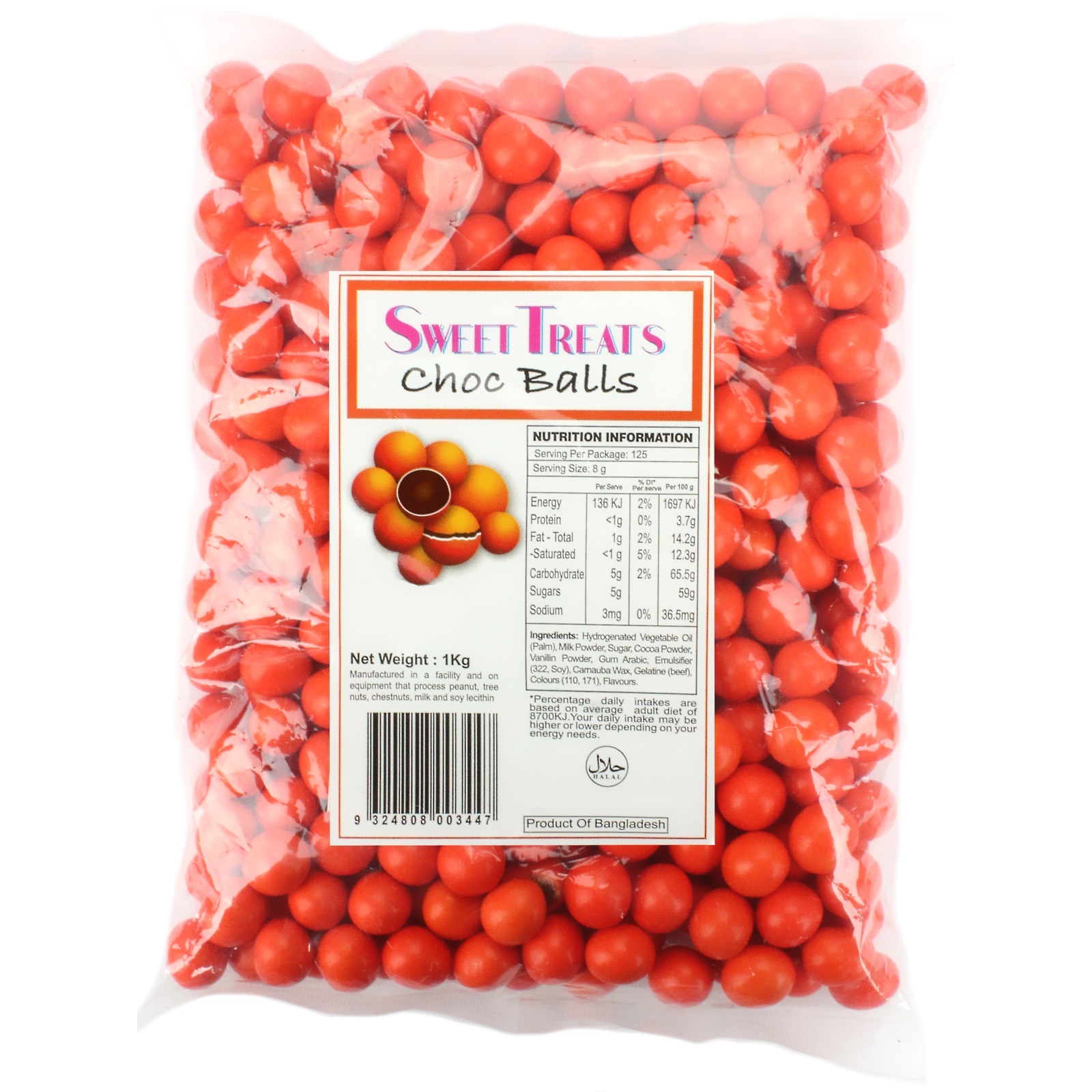 Orange Chocolate Balls (1kg)
