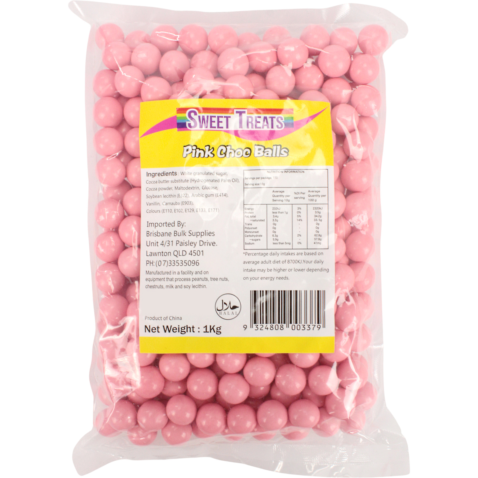 Pink Chocolate Balls (1kg)