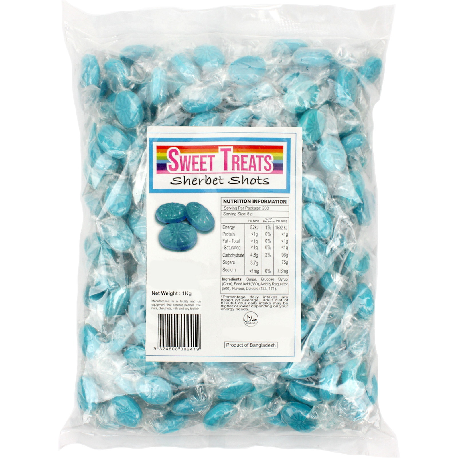 Blue Sherbet Shots (1kg)