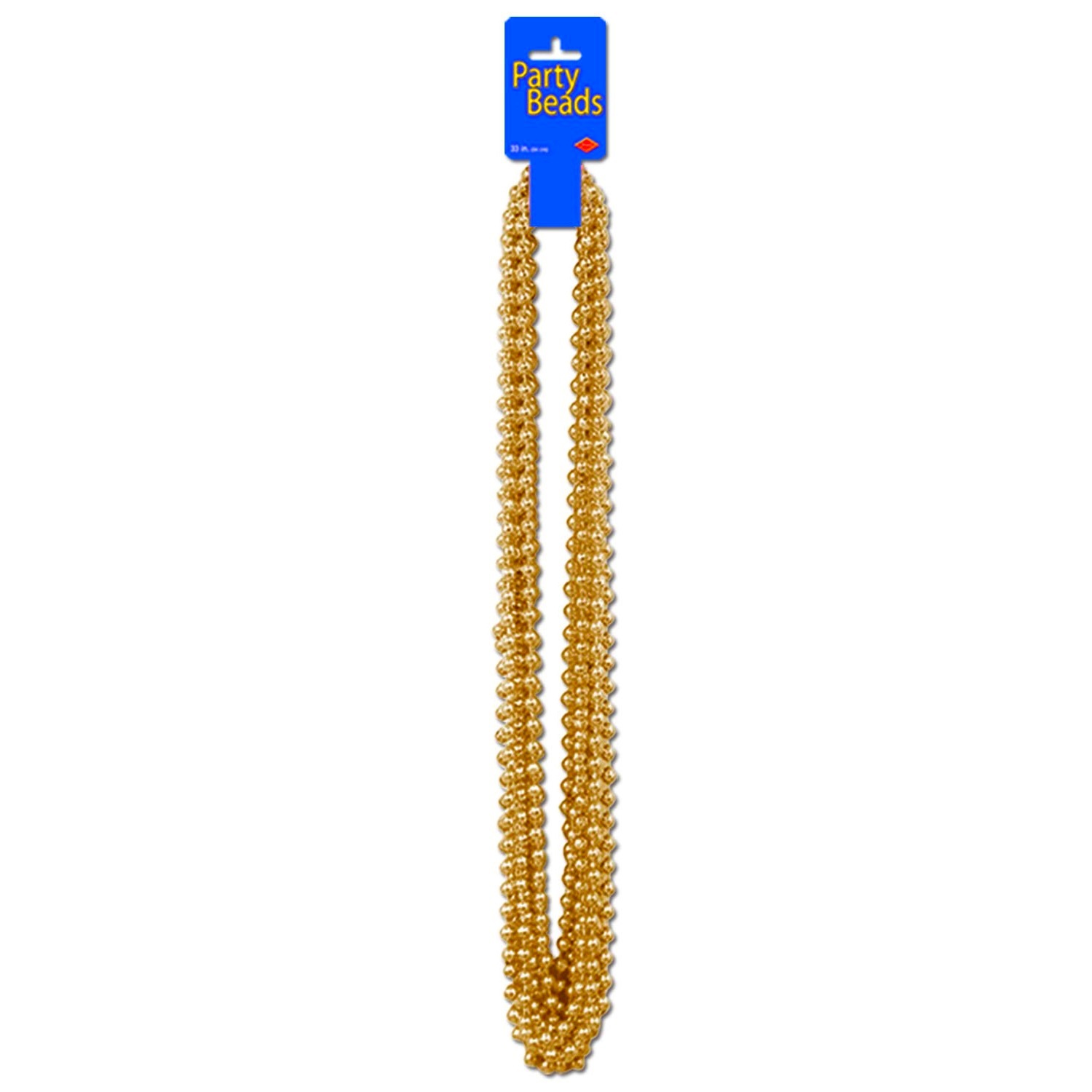 Gold Beads Necklaces (Pack of 12)