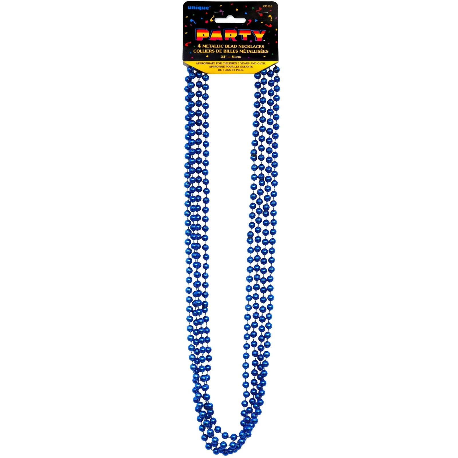 Blue Beads Necklaces (Pack of 4)