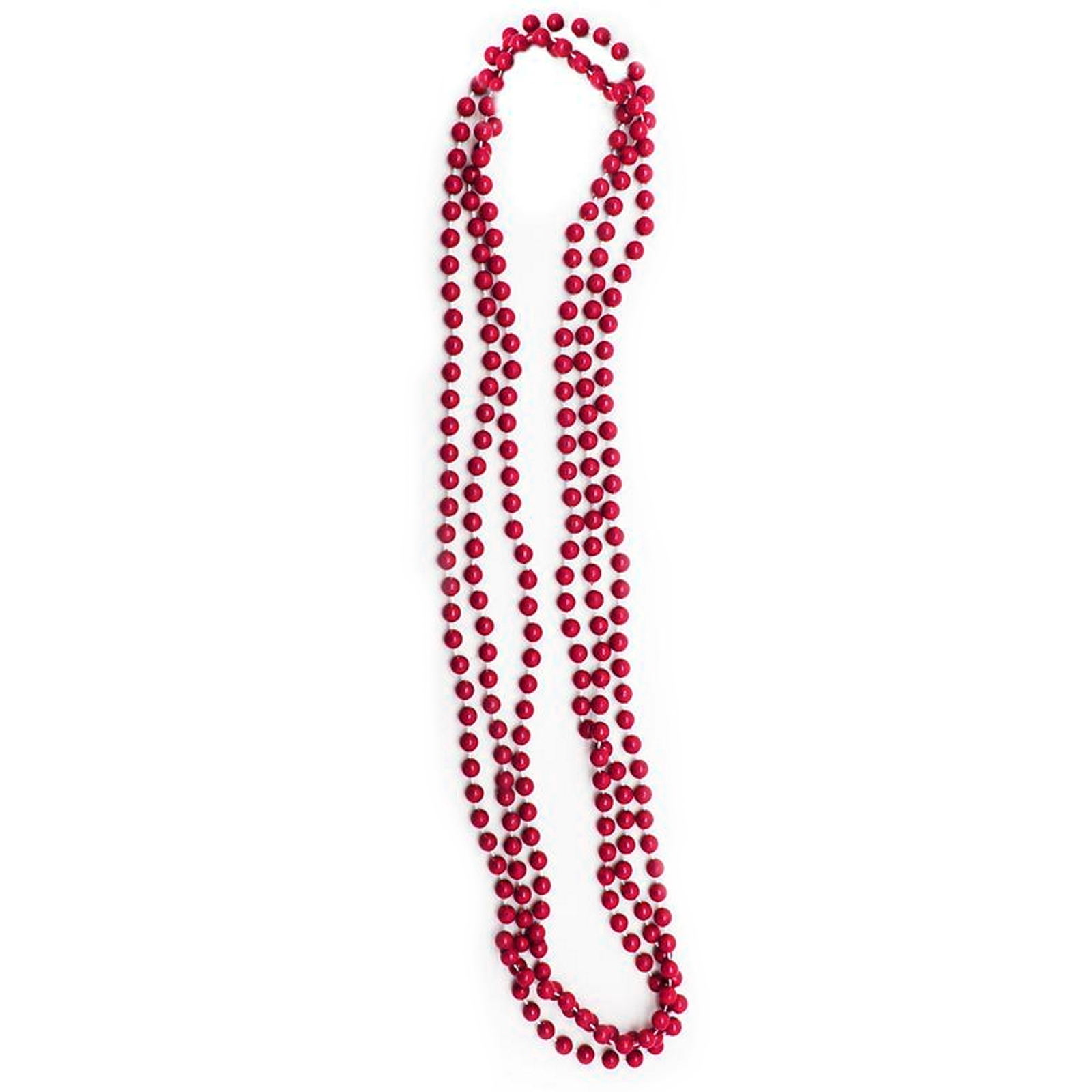 Red Bead Necklaces (Pack of 3)