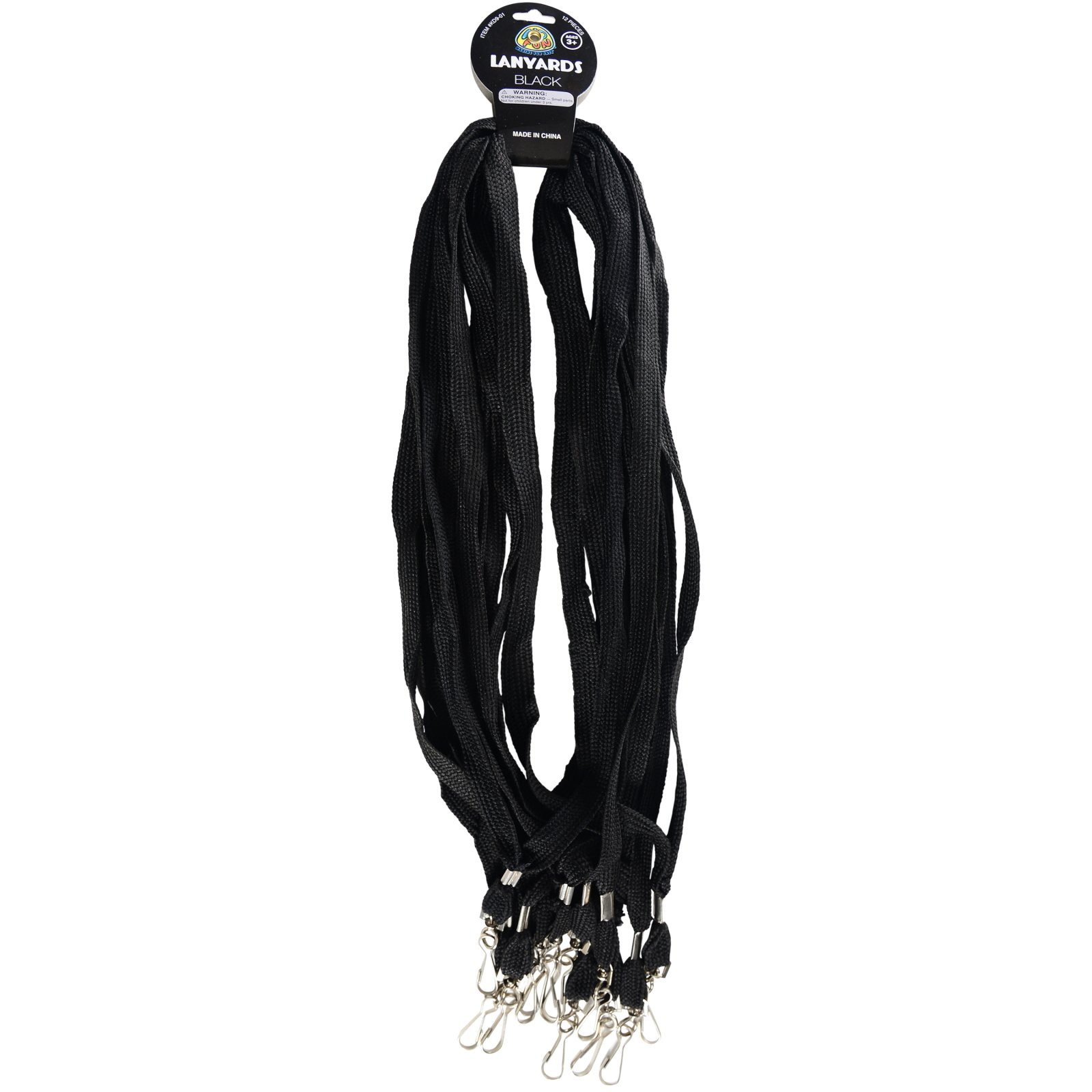 Black Lanyards (Pack of 12)