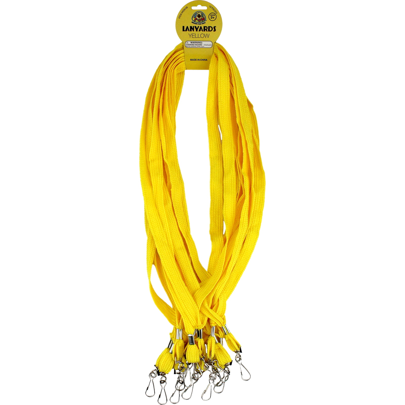 Yellow Lanyards (Pack of 12)