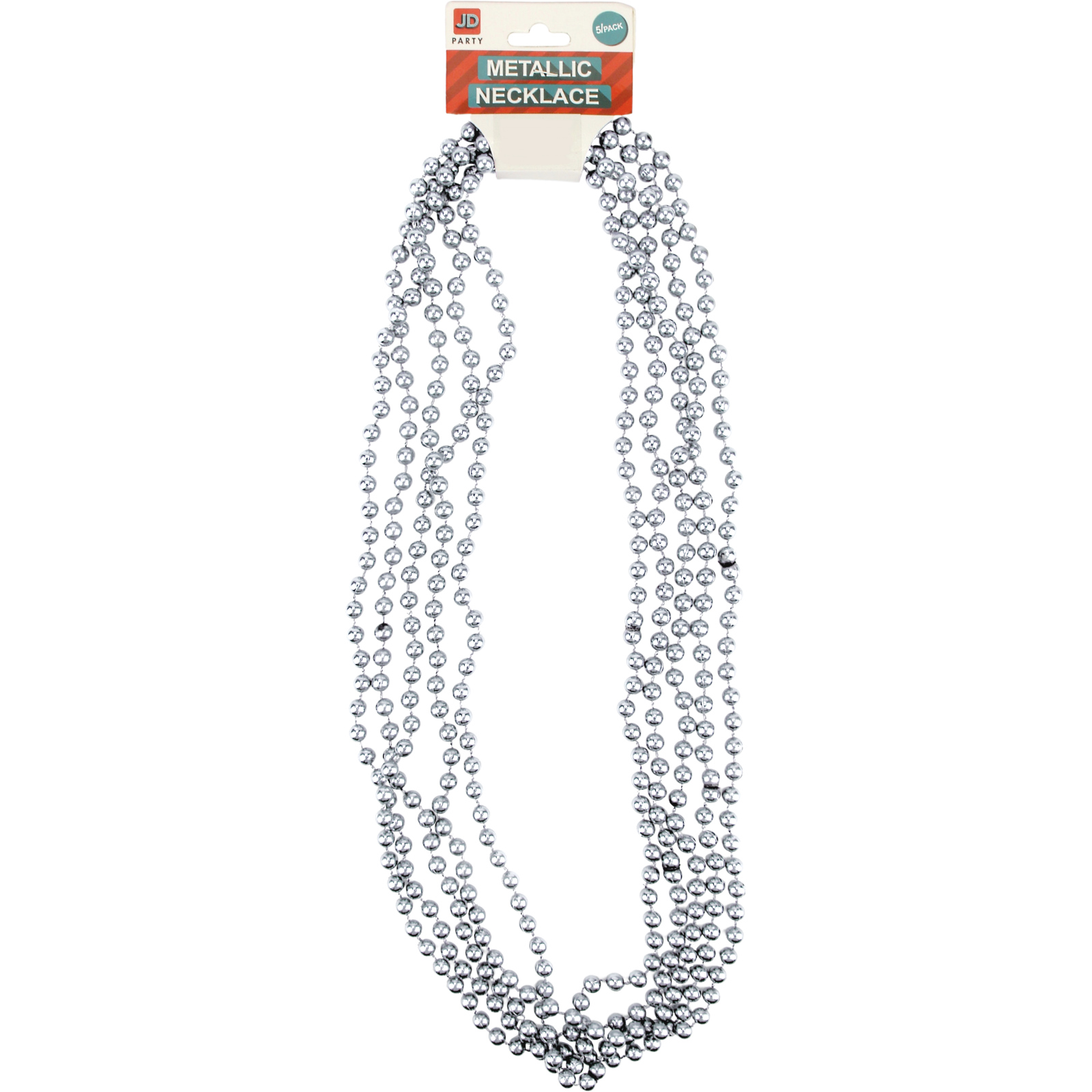Metallic silver Necklaces (Pack of 5)