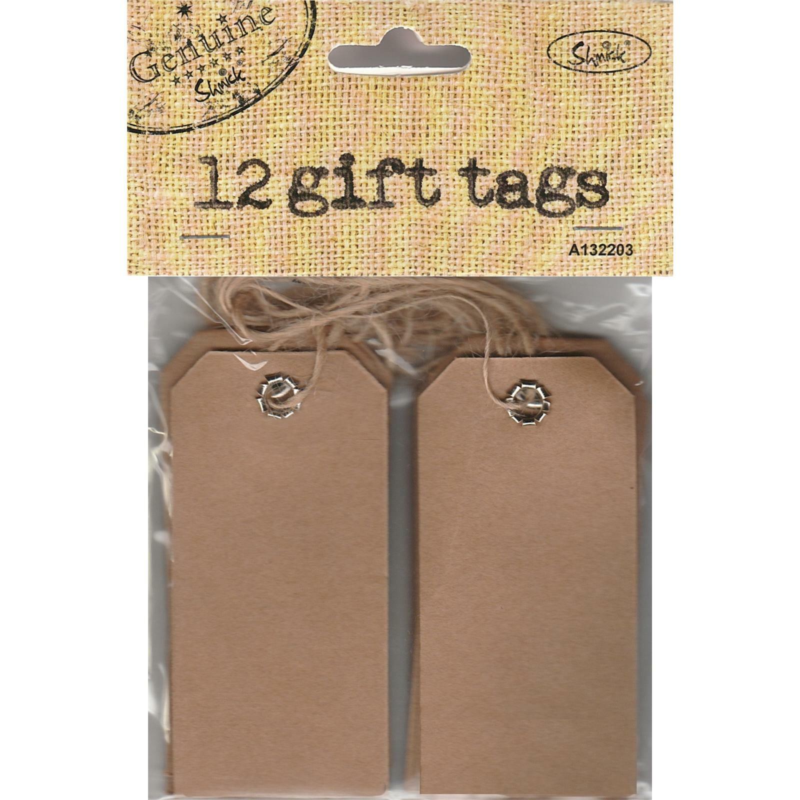 Brown Kraft Paper Gift Tags (Pack of 12)