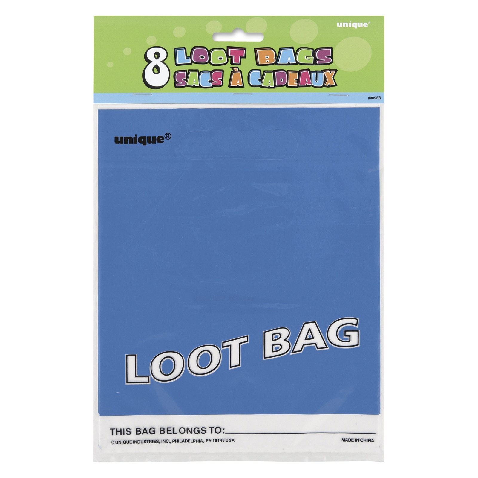 Royal Blue Plastic Lolly/Treat Bags (Pack of 8)