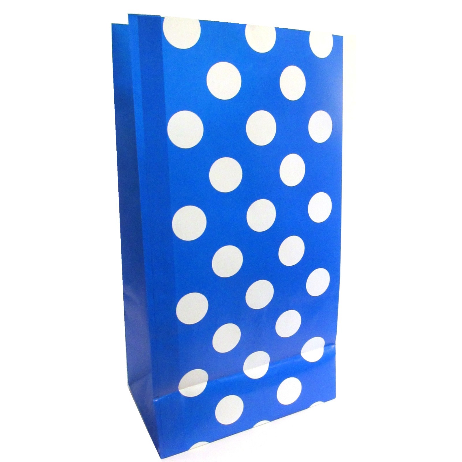 Blue Polkadot Paper Lolly/Treat Bags (Pack of 12)