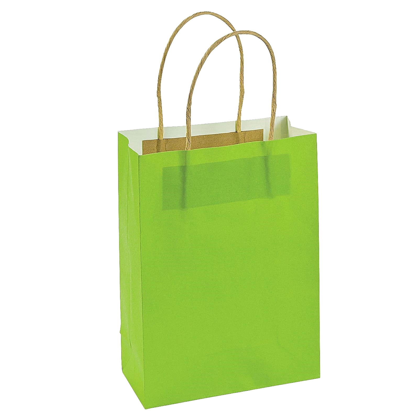Lime Green Paper Gift Bags (Pack of 12)