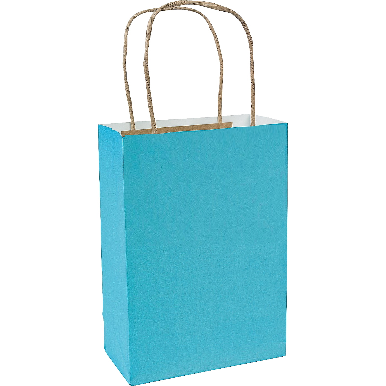 Azure Blue Paper Gift Bags (Pack of 12)