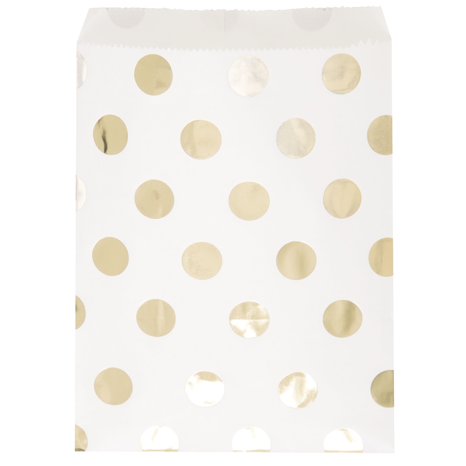 Gold Foil Dots Paper Lolly/Treat Bags (Pack of 8)