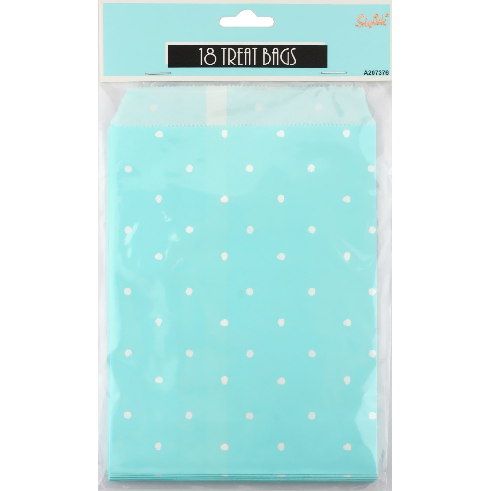 Pastel Blue and White Dot Paper Lolly/Treat Bags (Pack of 18)