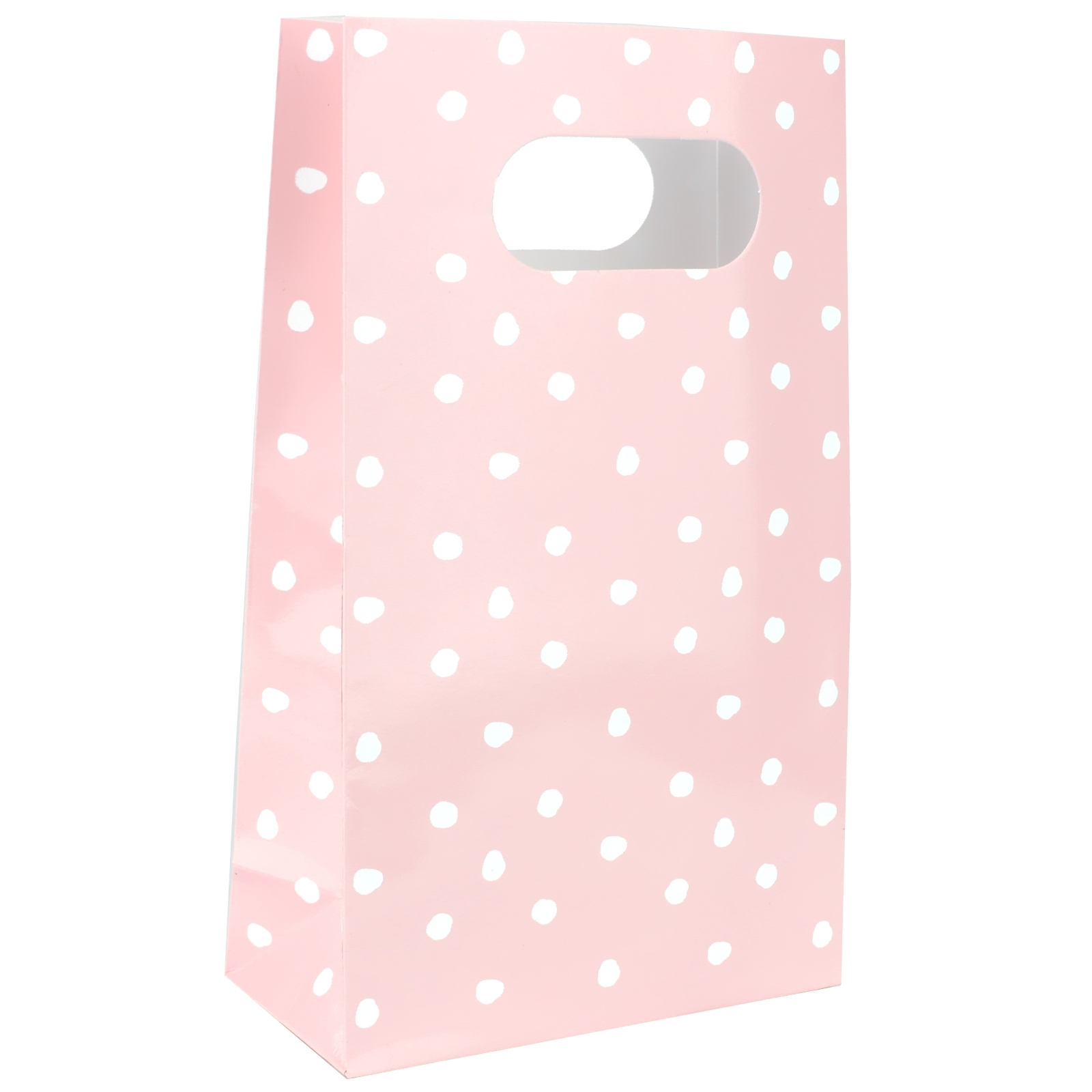 Pastel Pink and White Dot Paper Treat Bags (Pack of 6)