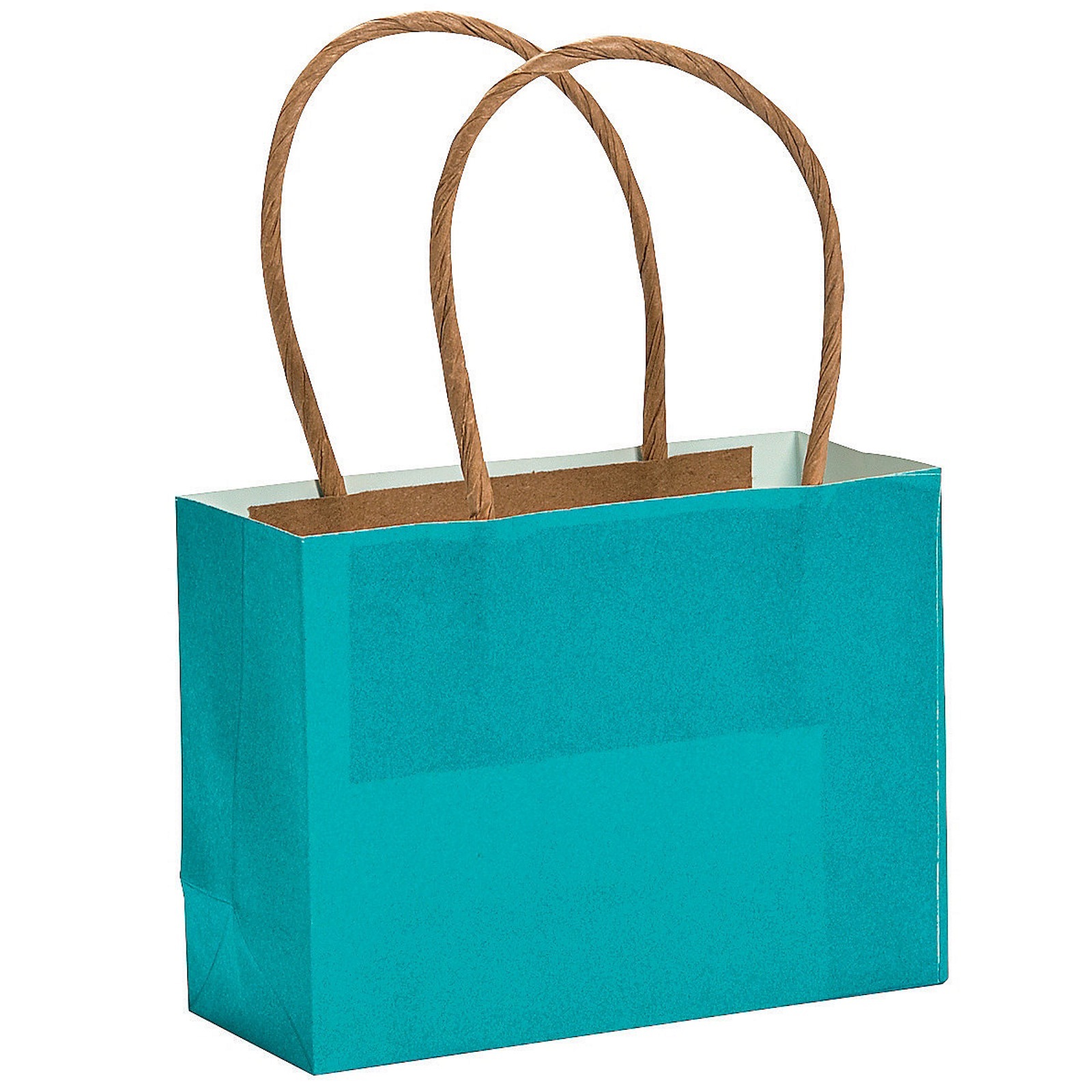Turquoise Small Paper Gift Bags (Pack of 12) Teal Coloured Party
