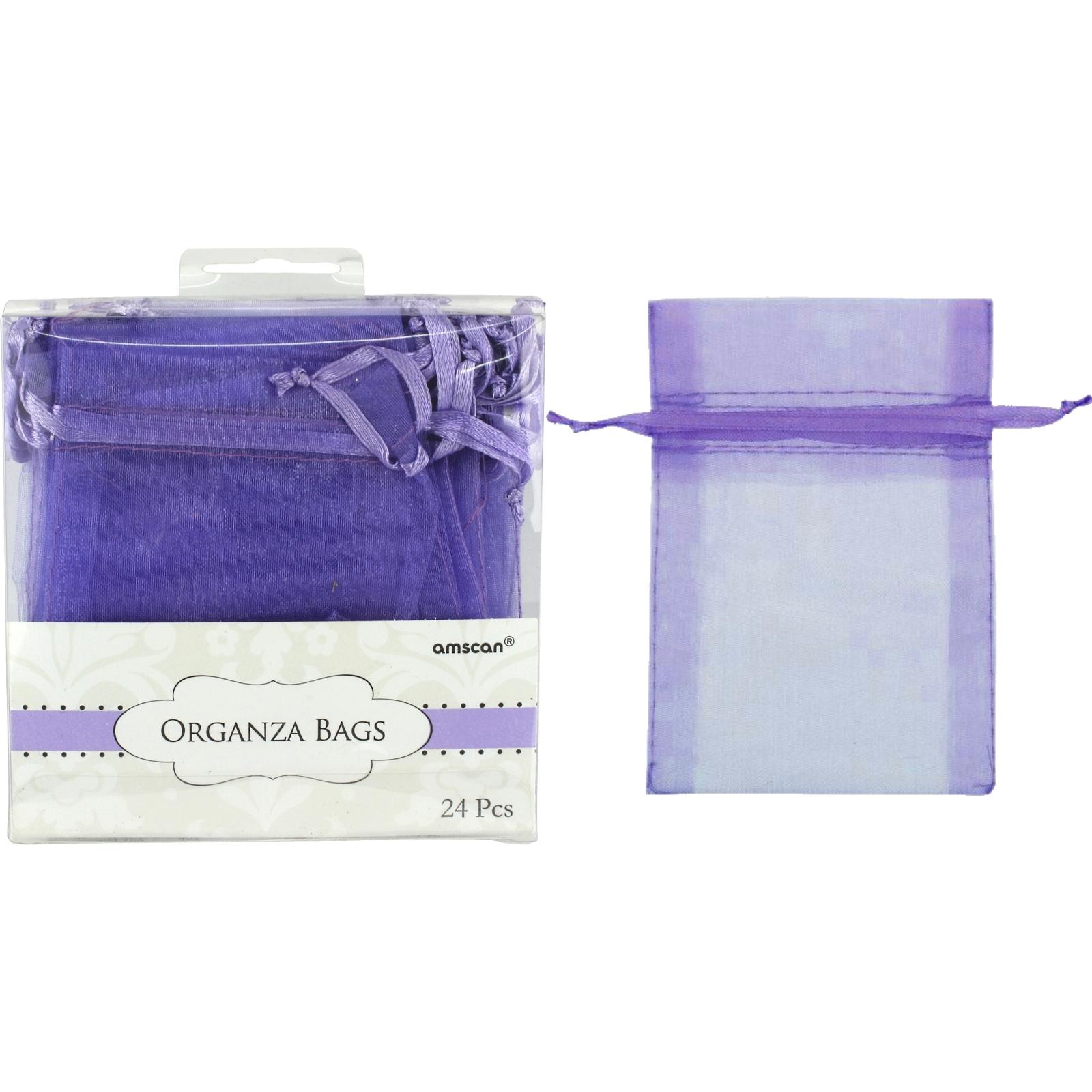 Lilac Organza Drawstring Bags (Pack of 24)