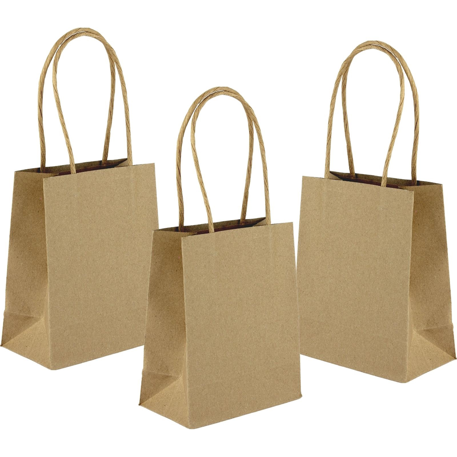 Brown Kraft Paper Gift Bags 13.5cm (Pack of 5)