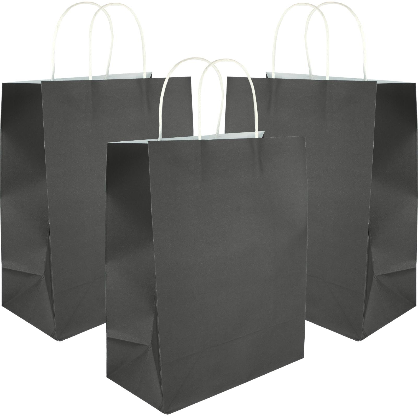 Black Kraft Paper Gift Bags 32cm (Pack of 5)