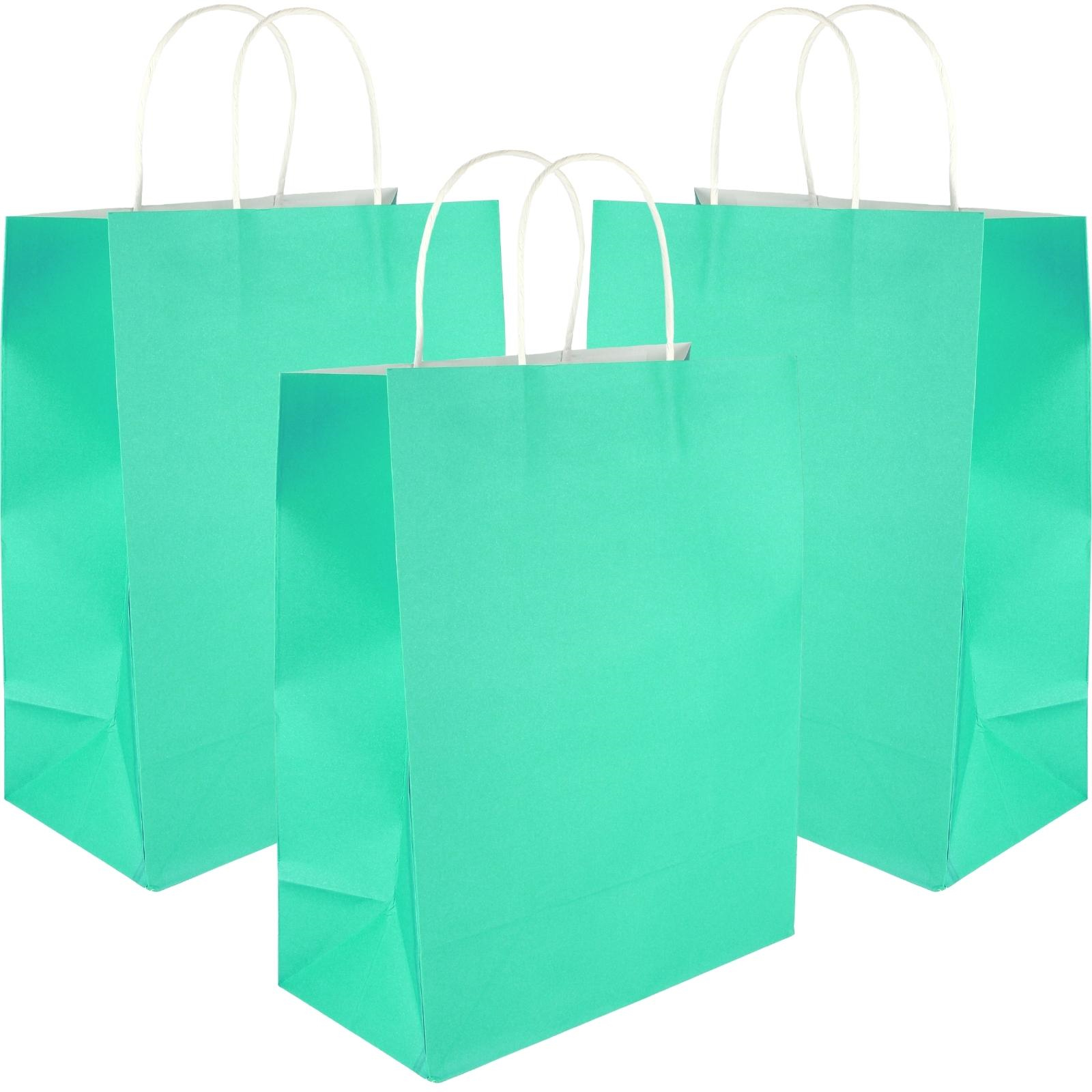Turquoise Kraft Paper Gift Bags 32cm (Pack of 5)