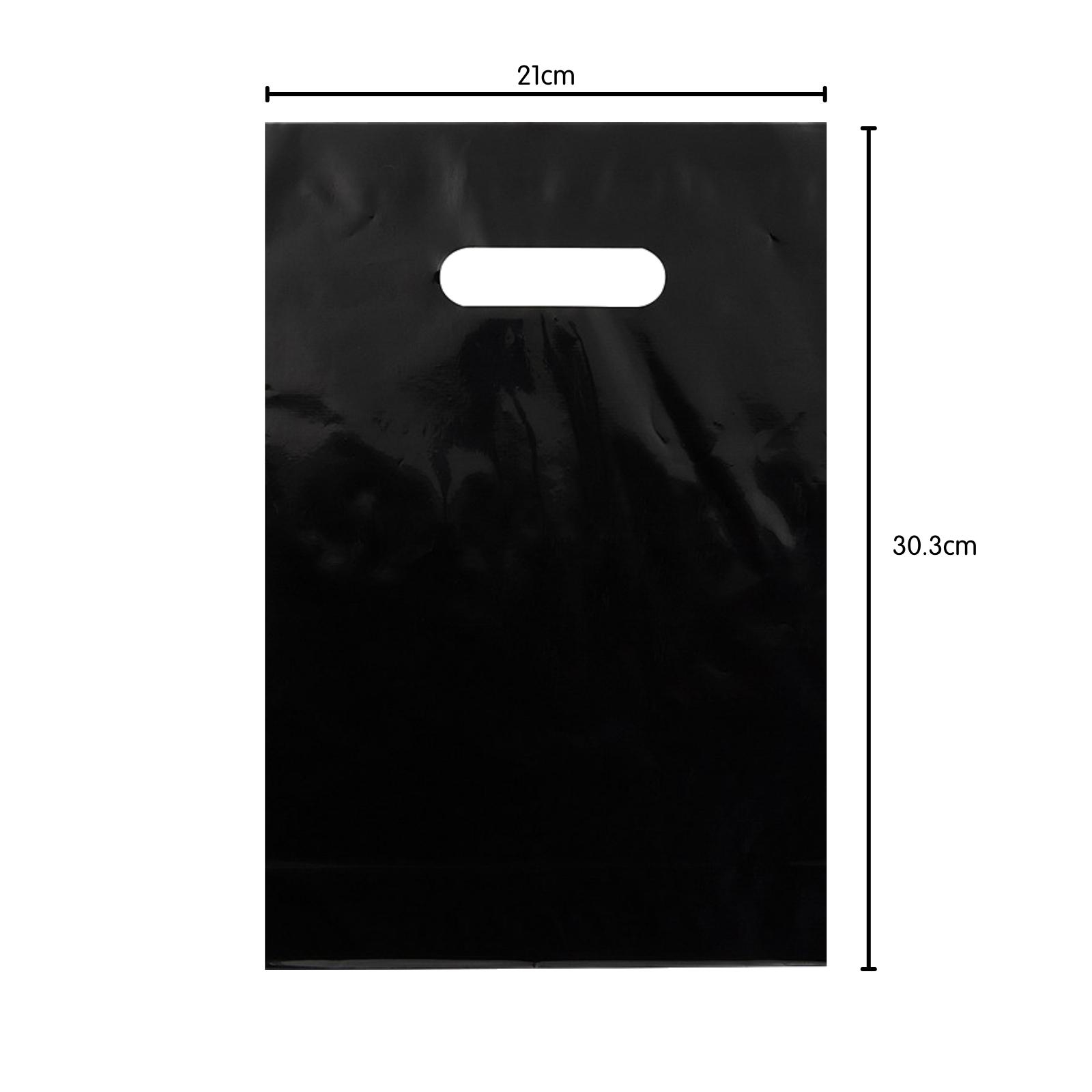 Black Plastic Lolly/Treat Bags (Pack of 50) Black Party Supplies