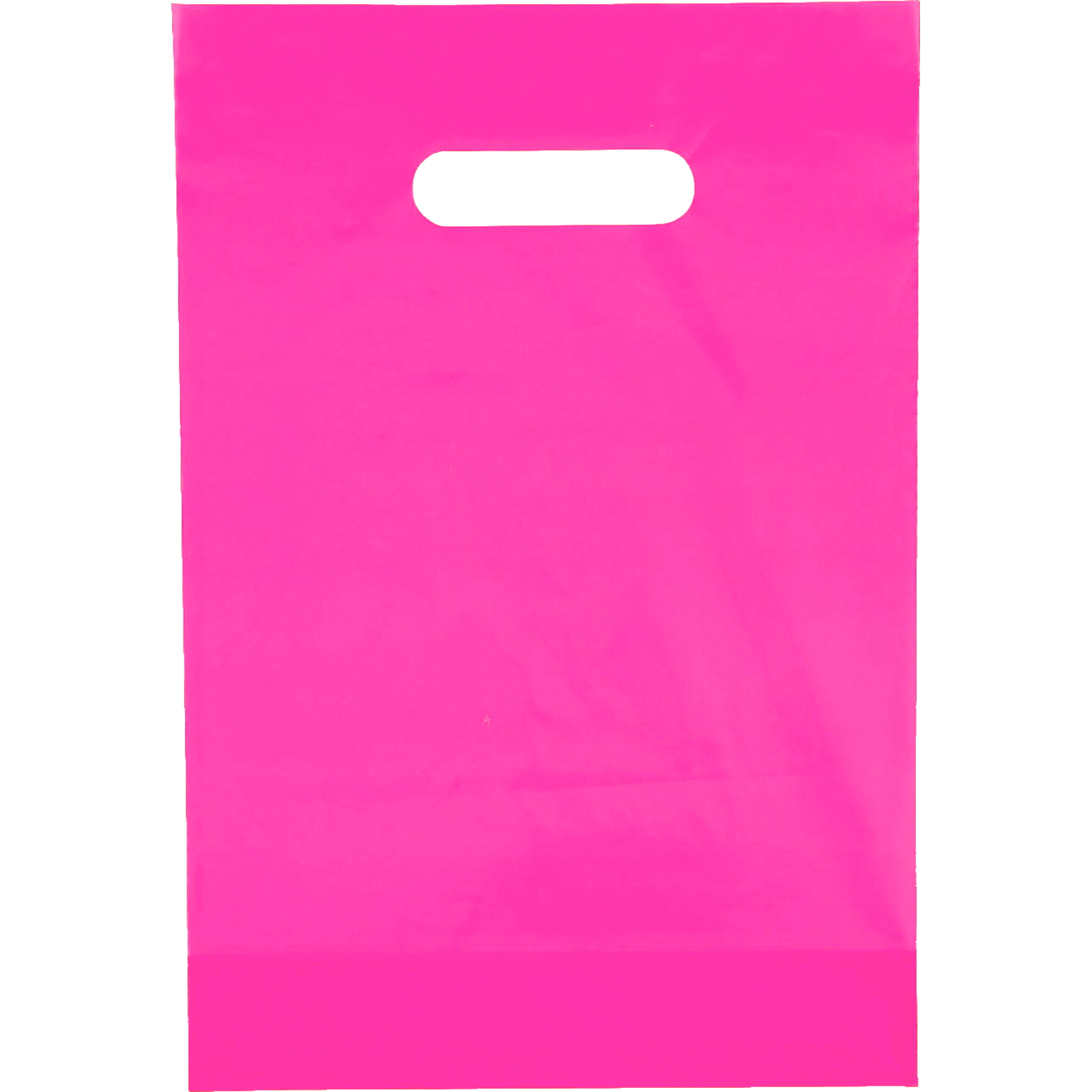 Neon Pink Plastic Lolly/Treat Bags (Pack of 50)  