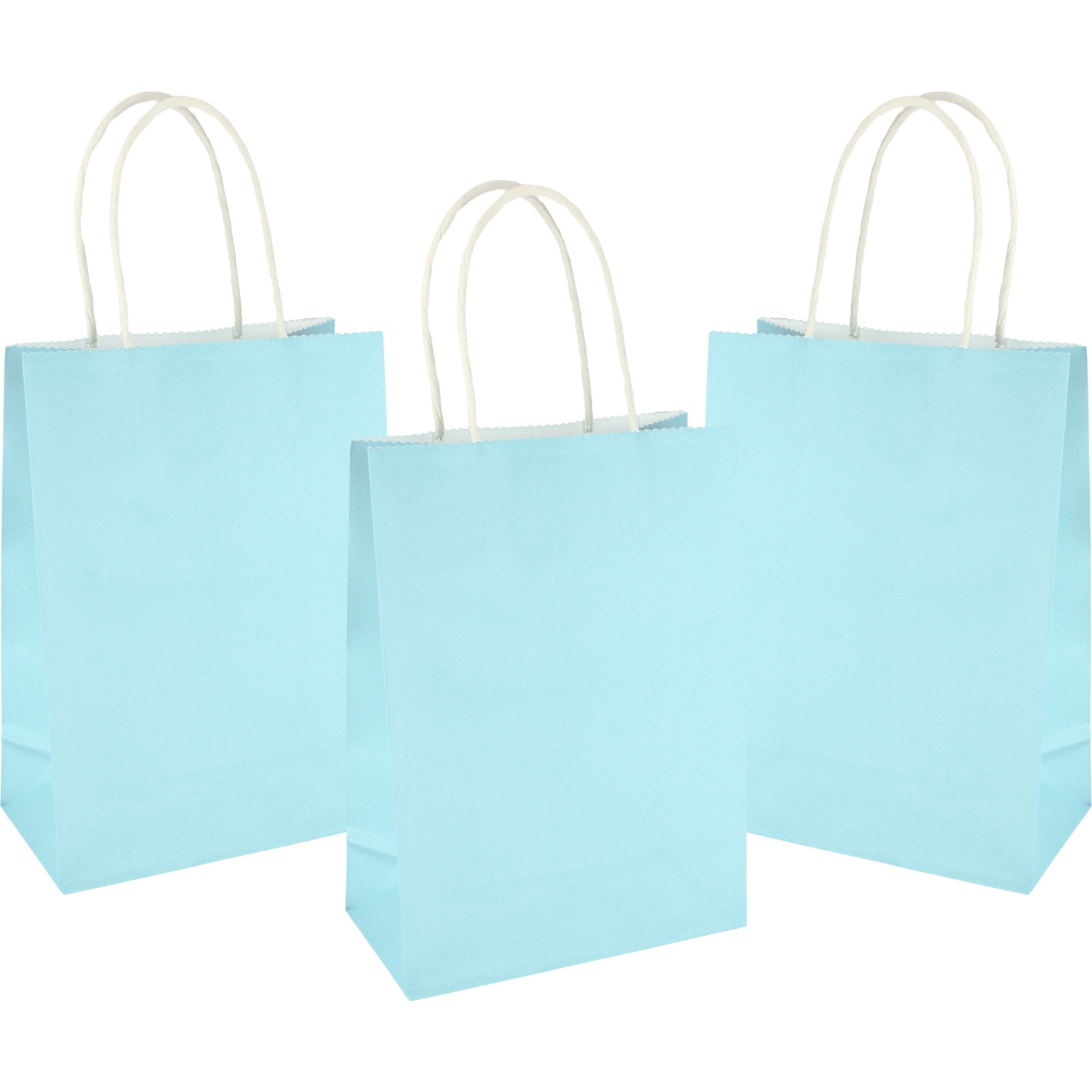 Blue Kraft Paper Gift Bags 20.8cm (Pack of 4) 