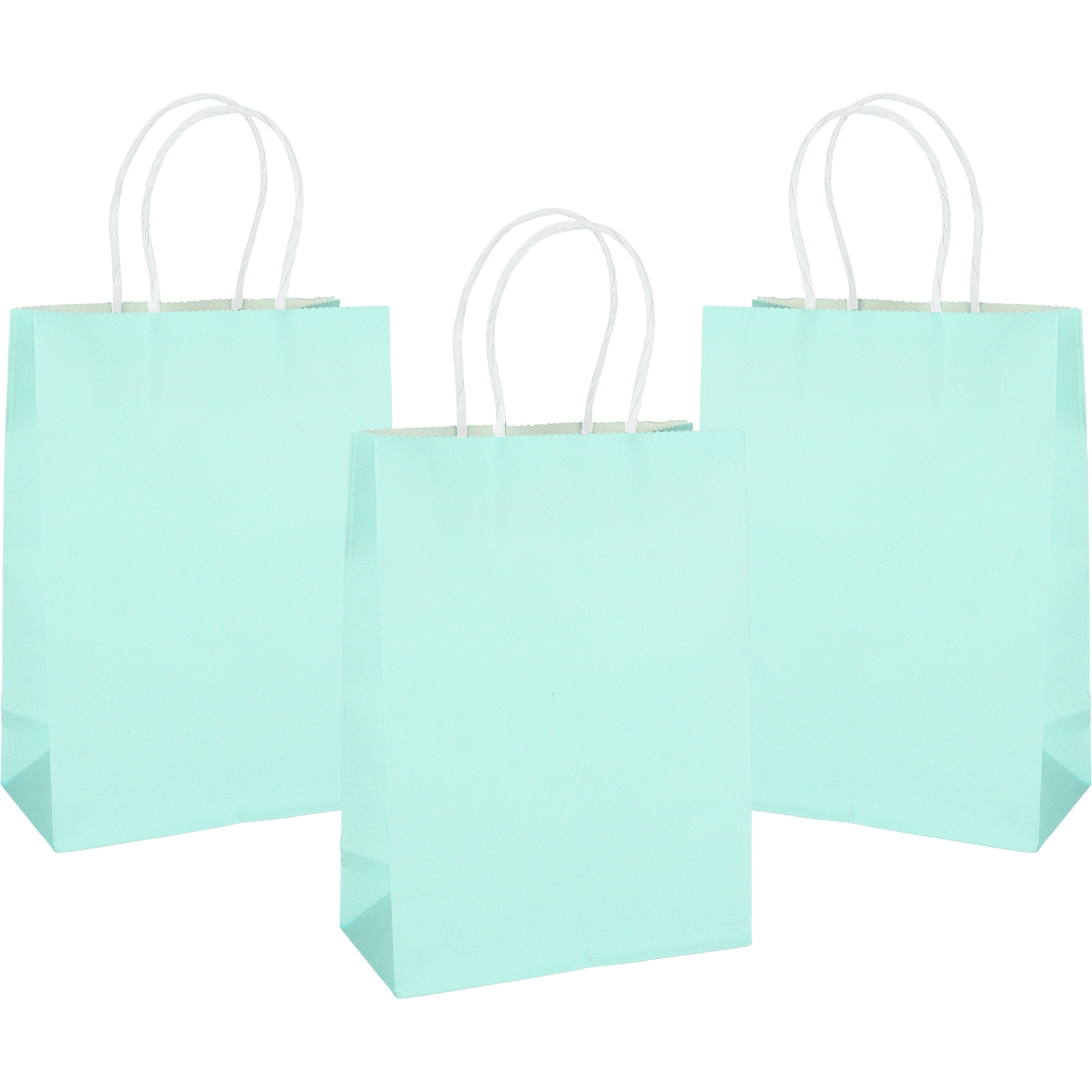 Light Blue Kraft Paper Gift Bags 20.8cm (Pack of 4)
