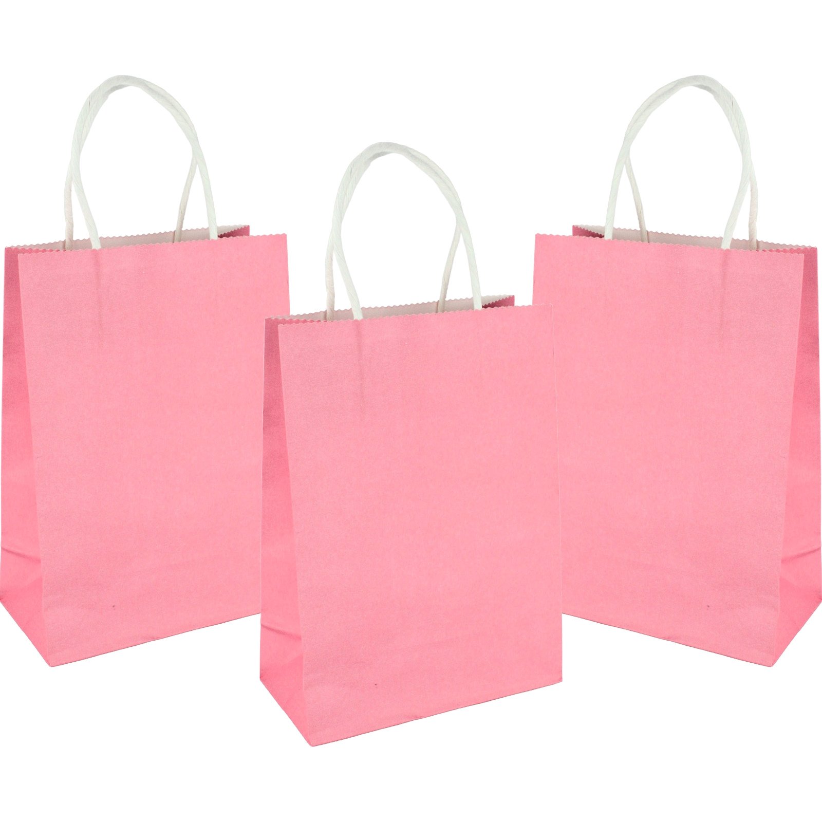 Candy Pink Kraft Paper Gift Bags 20.8cm (Pack of 4)