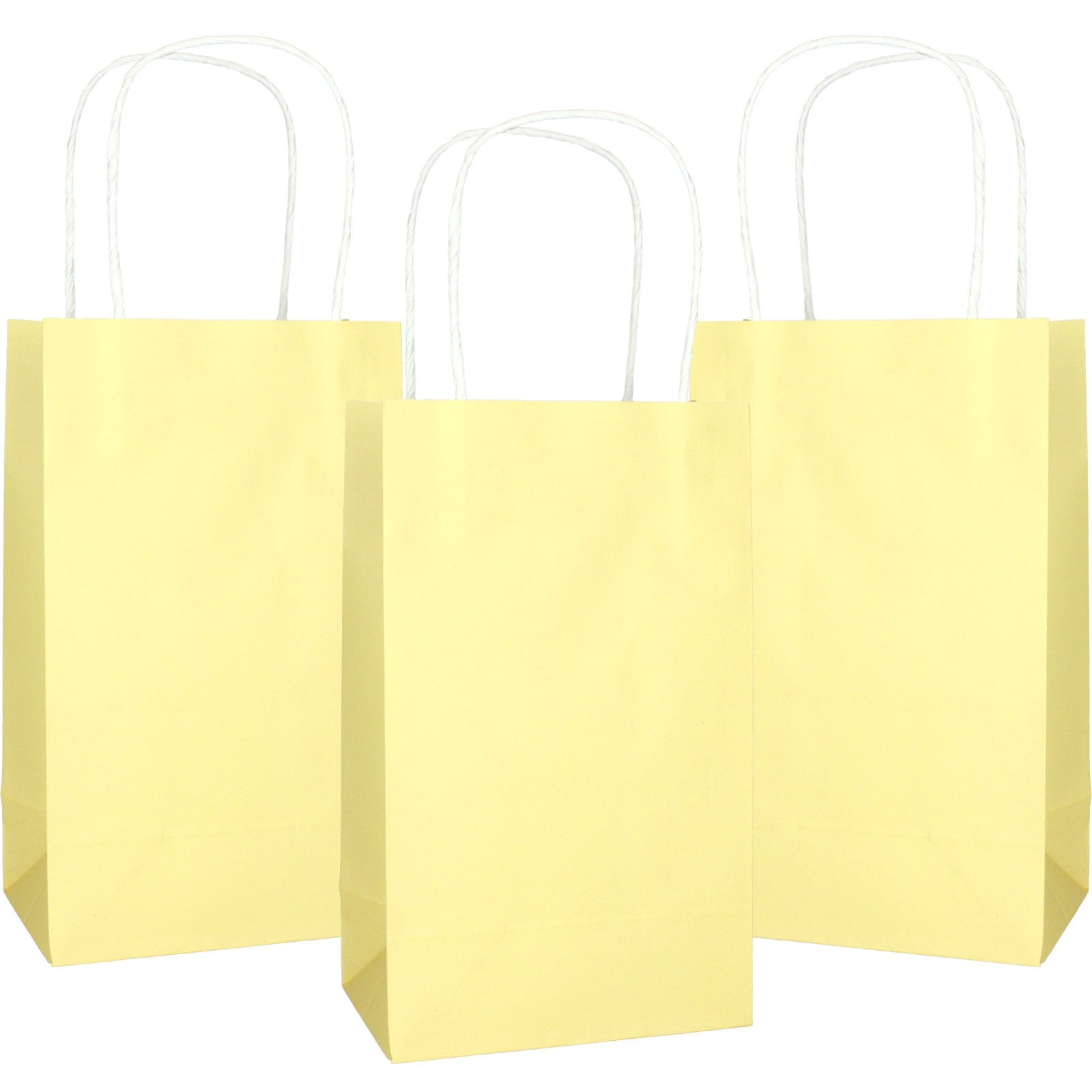 Pastel Lemon Paper Gift Bags 21.5cm (Pack of 5)
