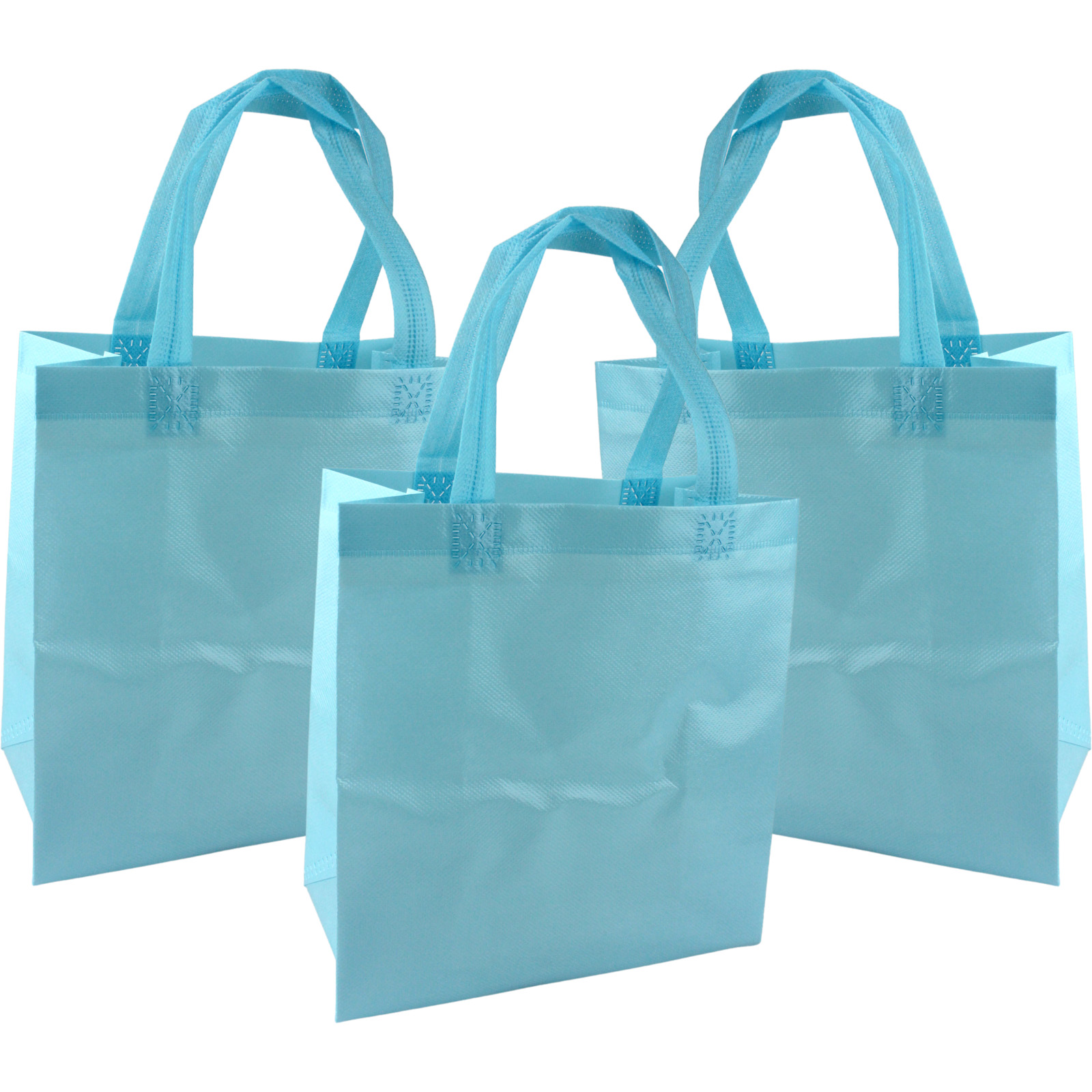 Light Blue Party Tote Bags (Pack of 12)