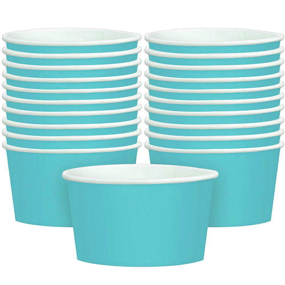 Caribbean Blue Paper Treat Cups (Pack of 20)