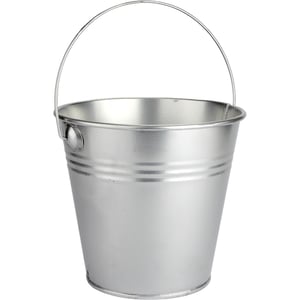 Silver Metal Bucket 12cm | Silver Party Supplies | Coloured Party ...