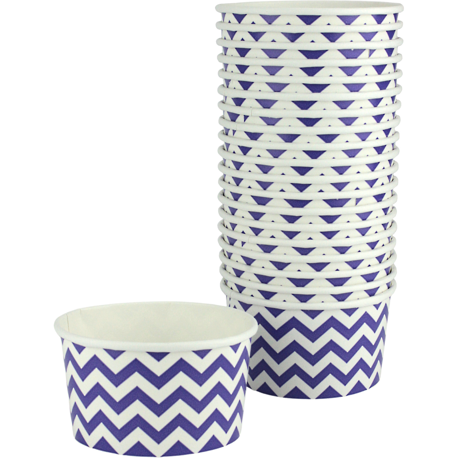 New Purple Chevron Paper Treat Cups (Pack of 20)