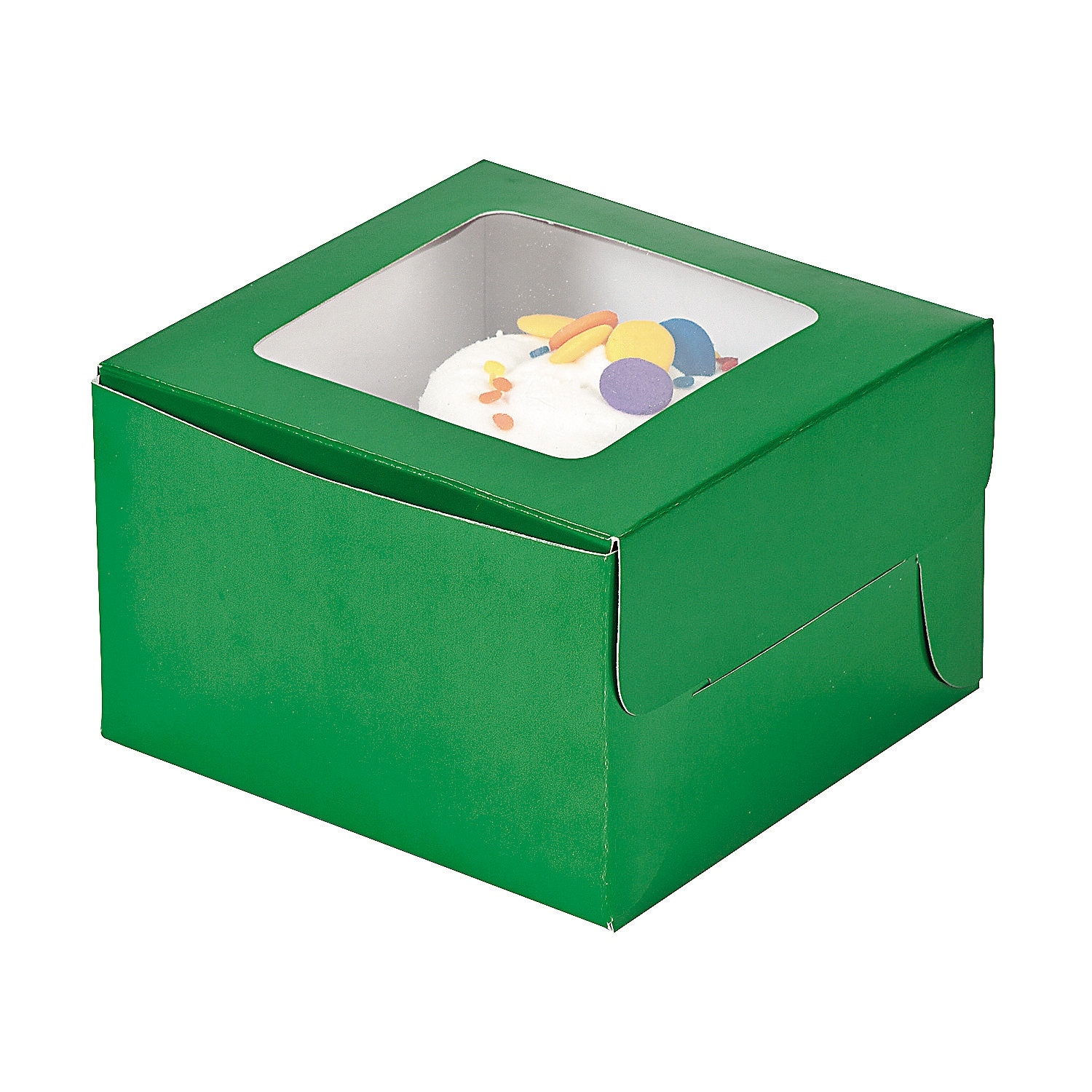 Green Cupcake Boxes (Pack of 12)