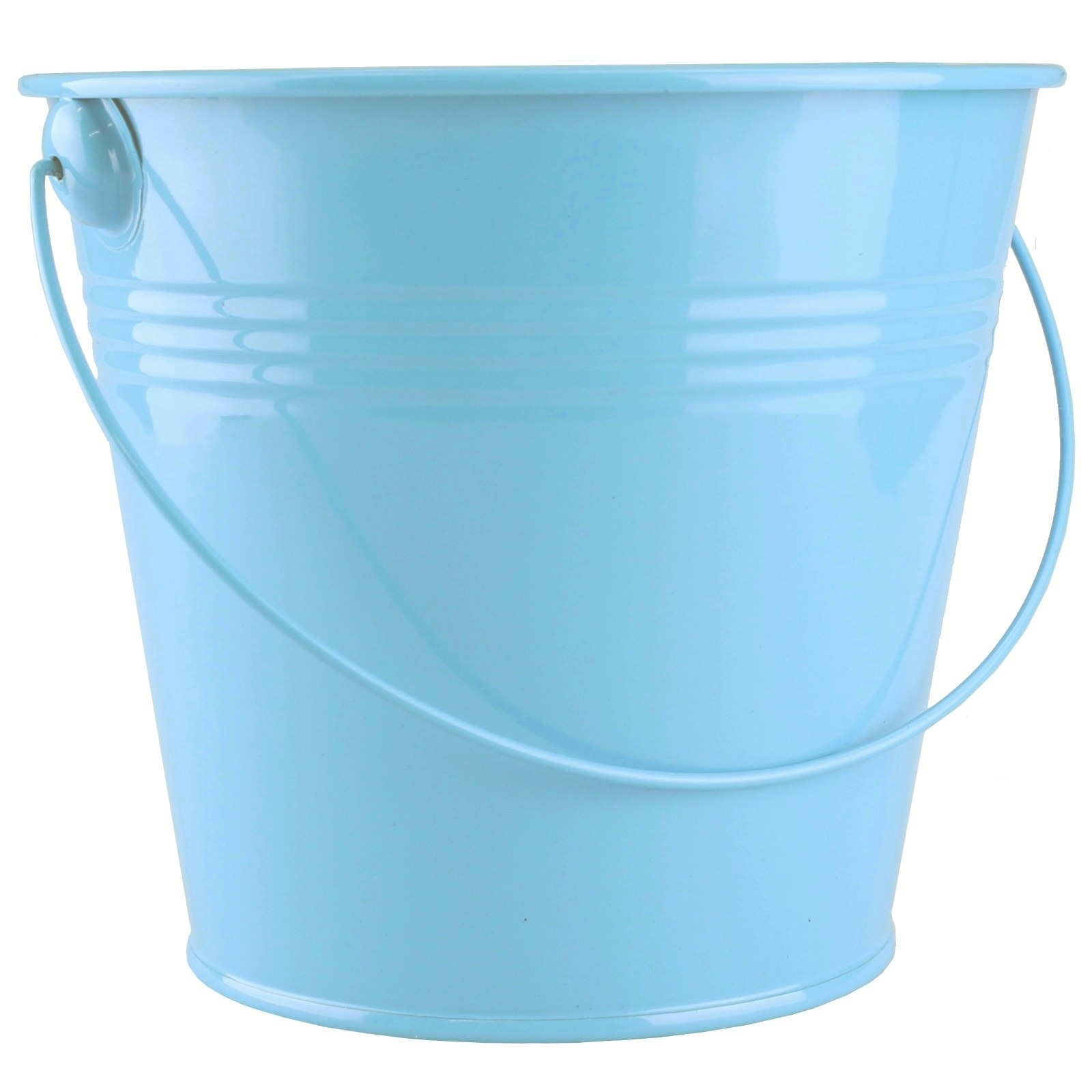 Light Blue Metal Favour Bucket (Medium)