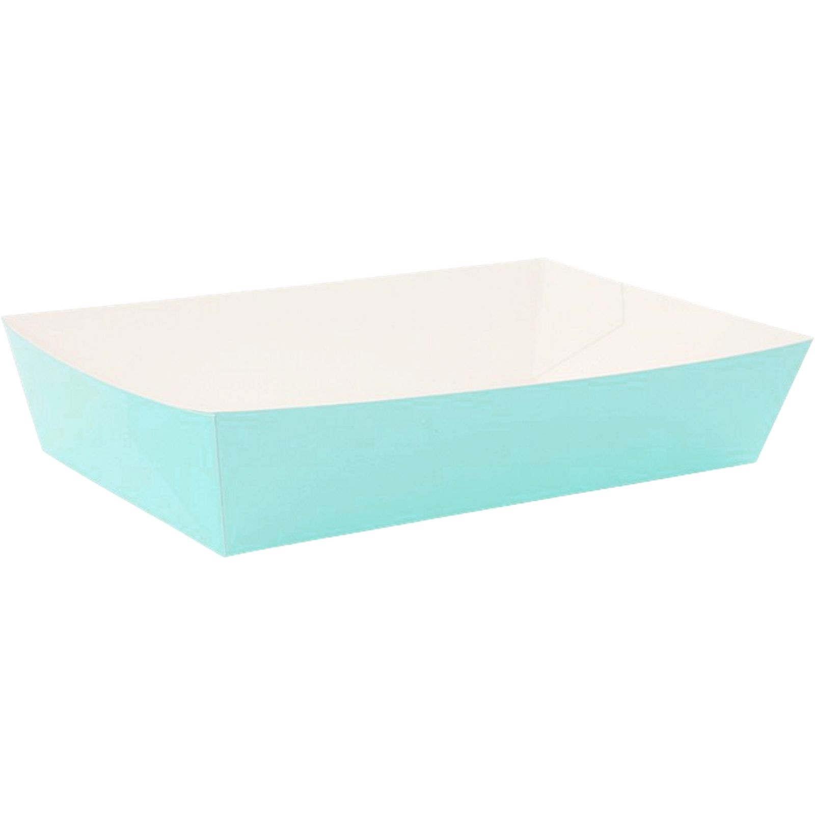 Light Blue Paper Food Trays 19cm x 11cm (Pack of 10)