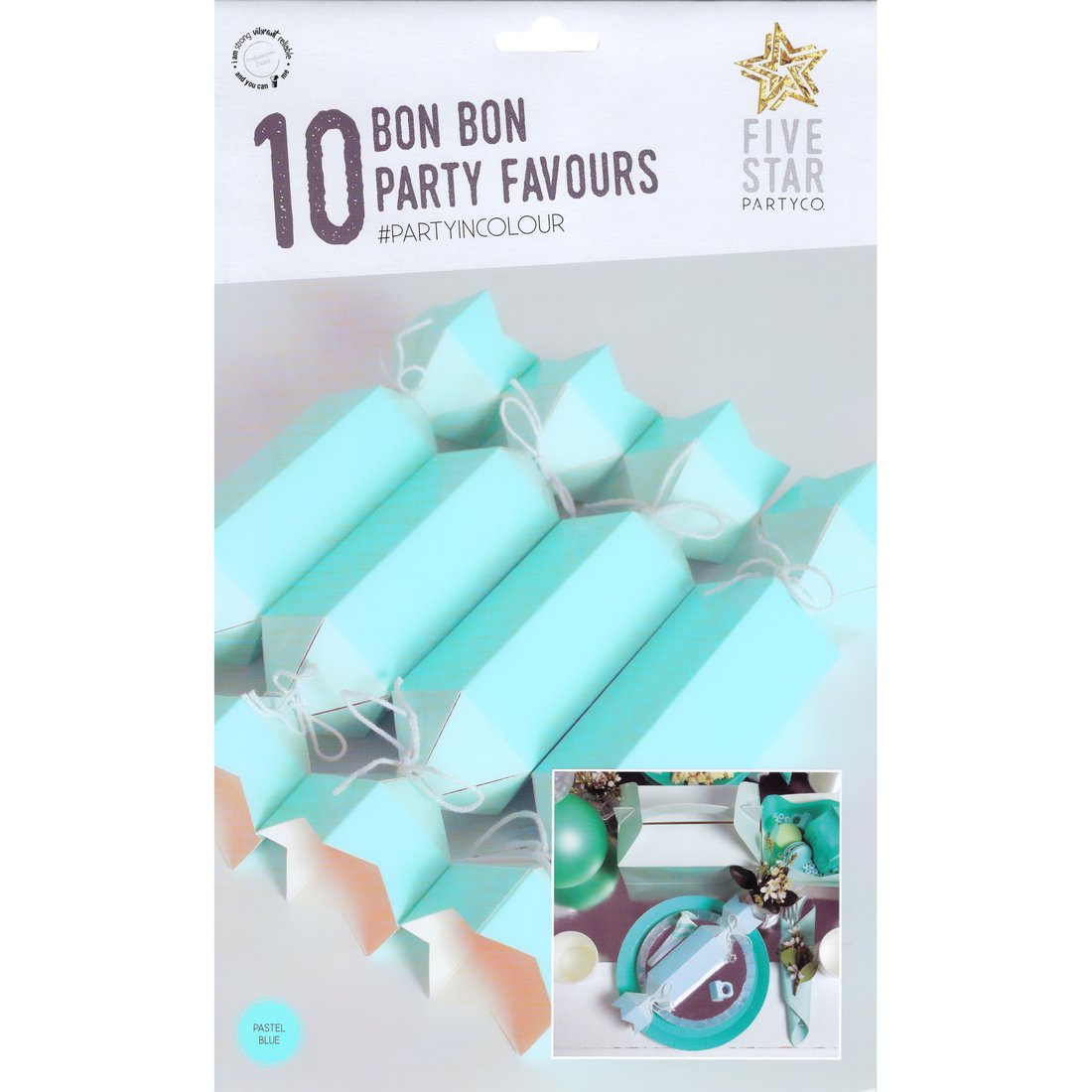 Color Bon Box Light Blue Two Tone Bon Bons Boxes (Pack of 10) | Light Blue Coloured ...