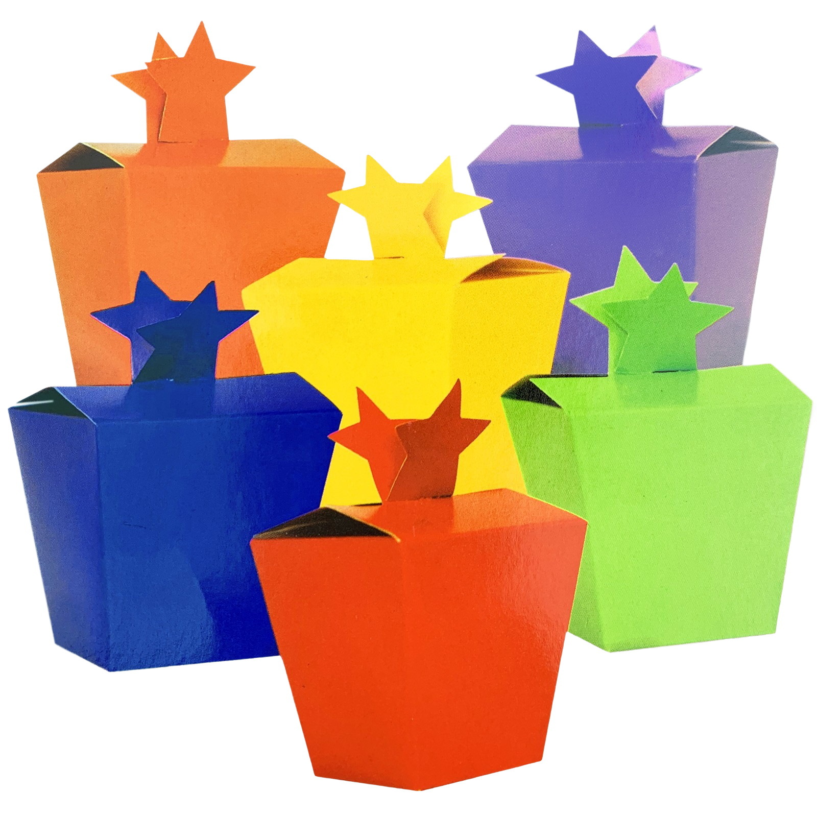 Assorted Coloured Favour Lolly/Treat Boxes (Pack of 24)