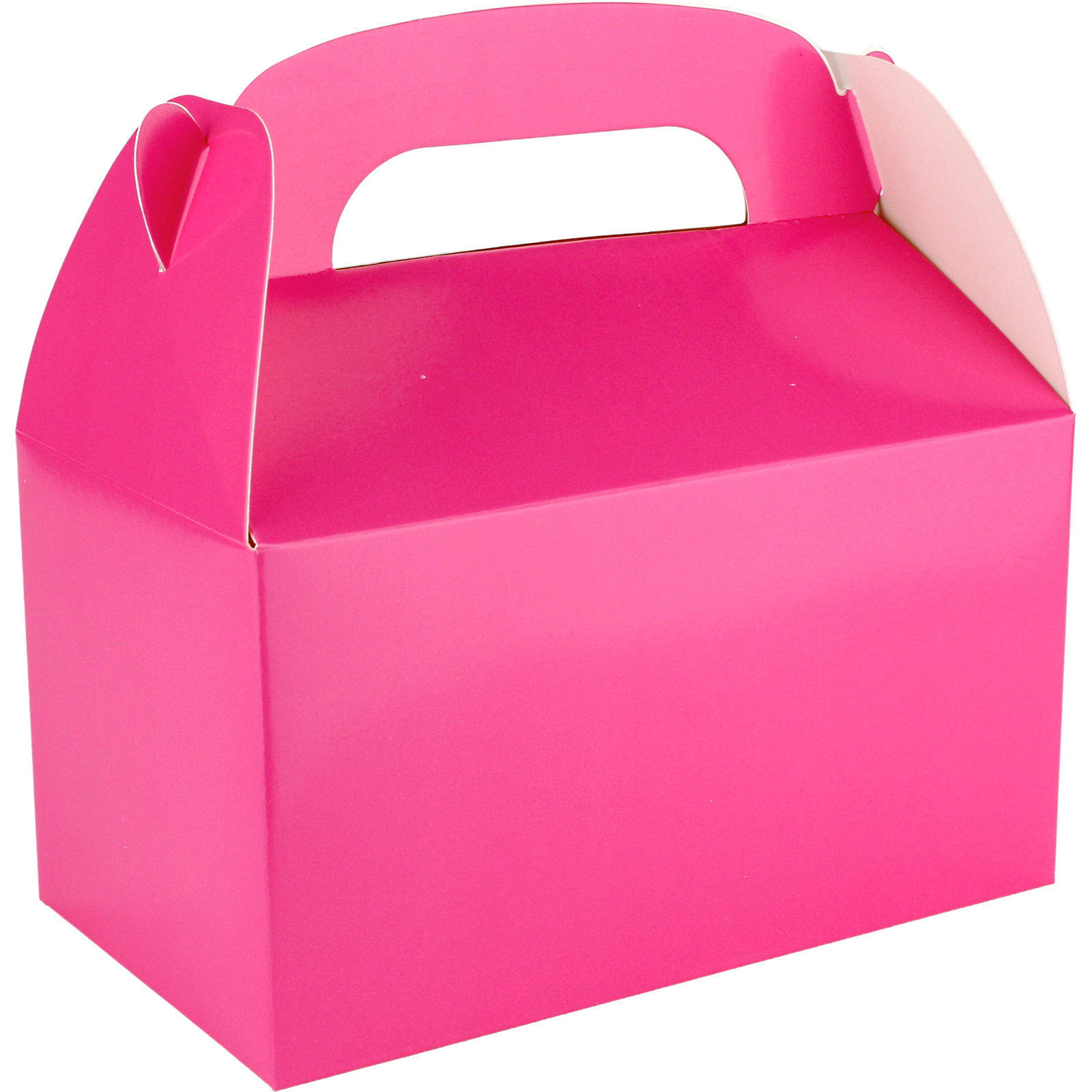 Hot Pink Lolly/Treat Boxes with Handle (Pack of 6)