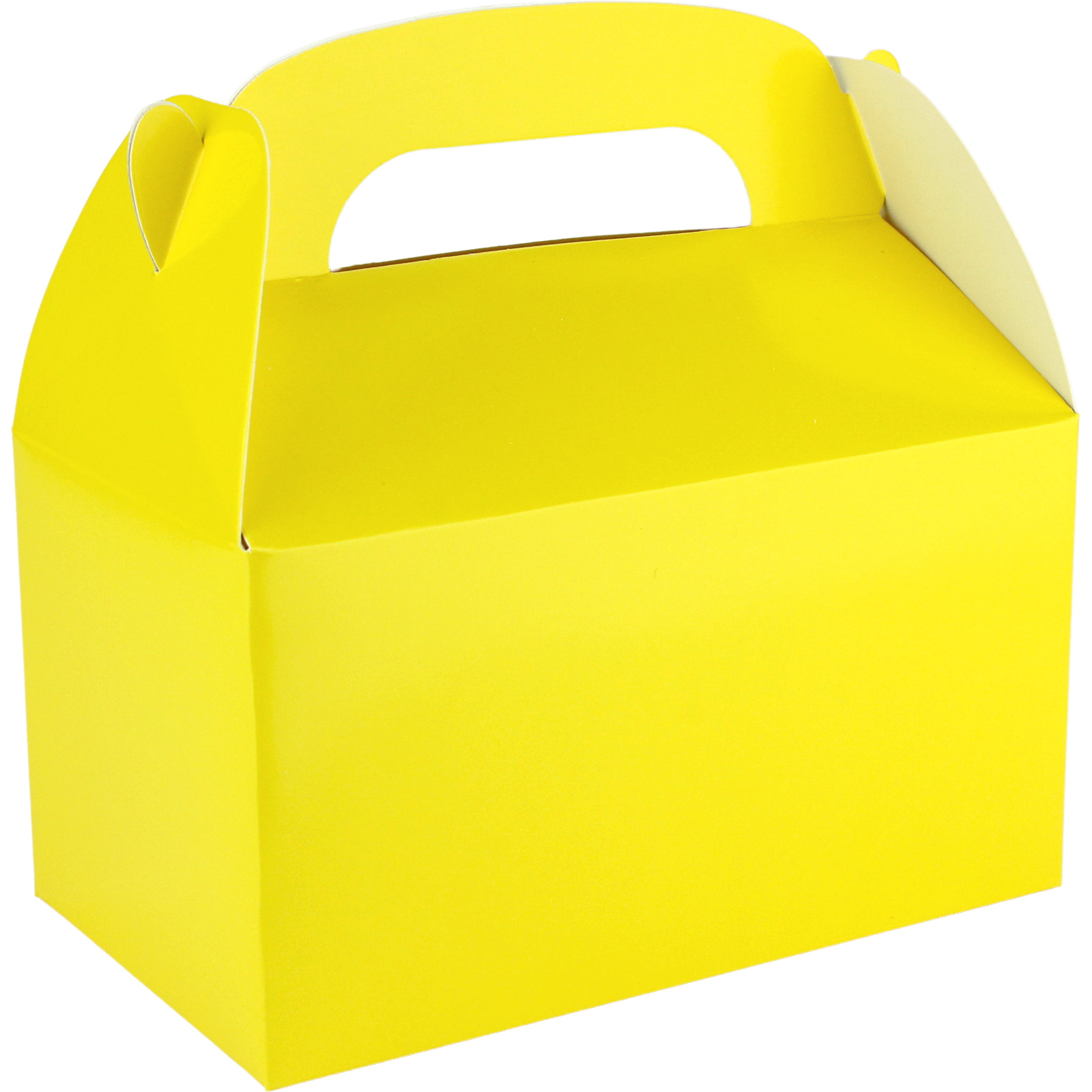 Yellow Lolly/Treat Boxes with Handle (Pack of 6)