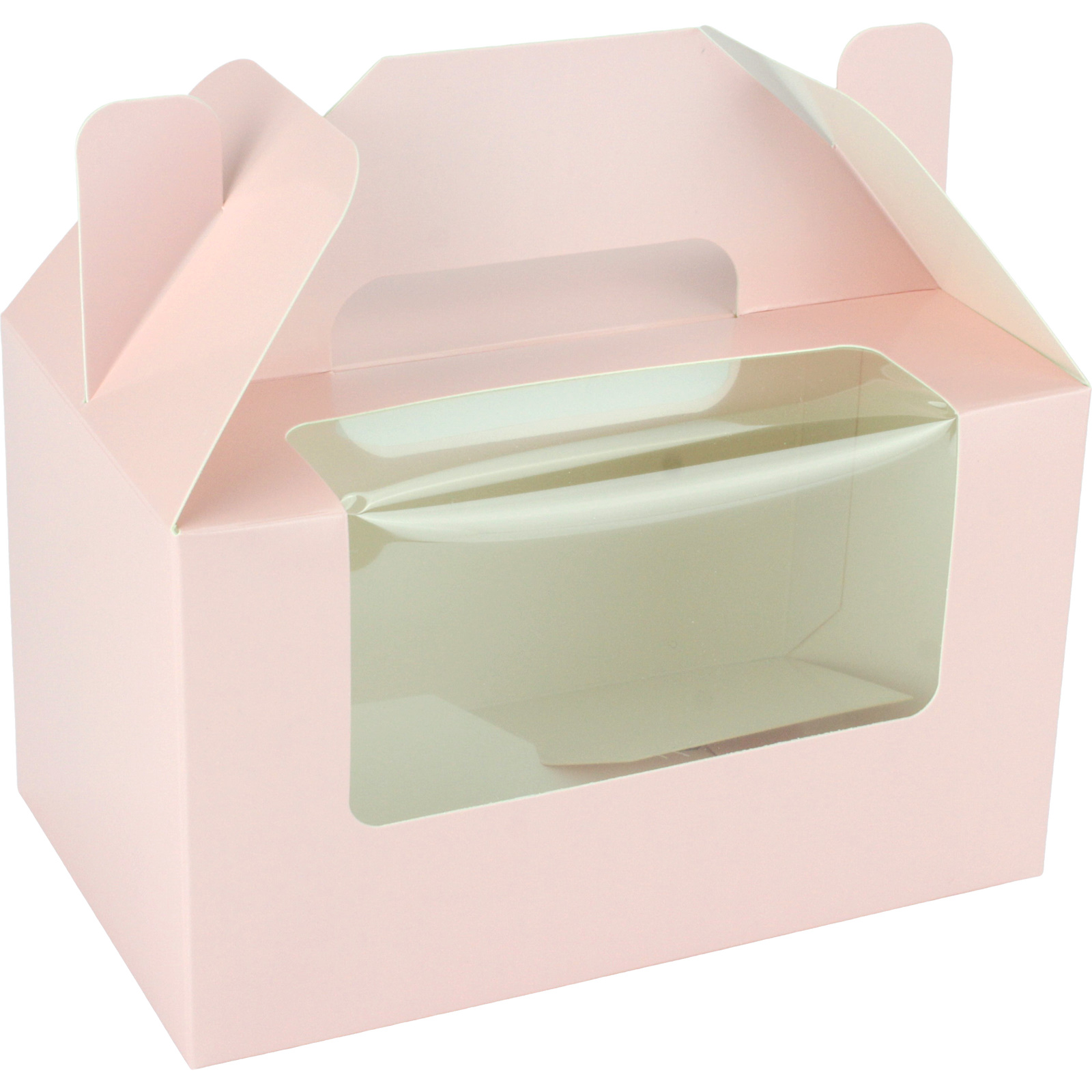 Light Pink Cupcake / Treat Box with Window (Pack of 3)