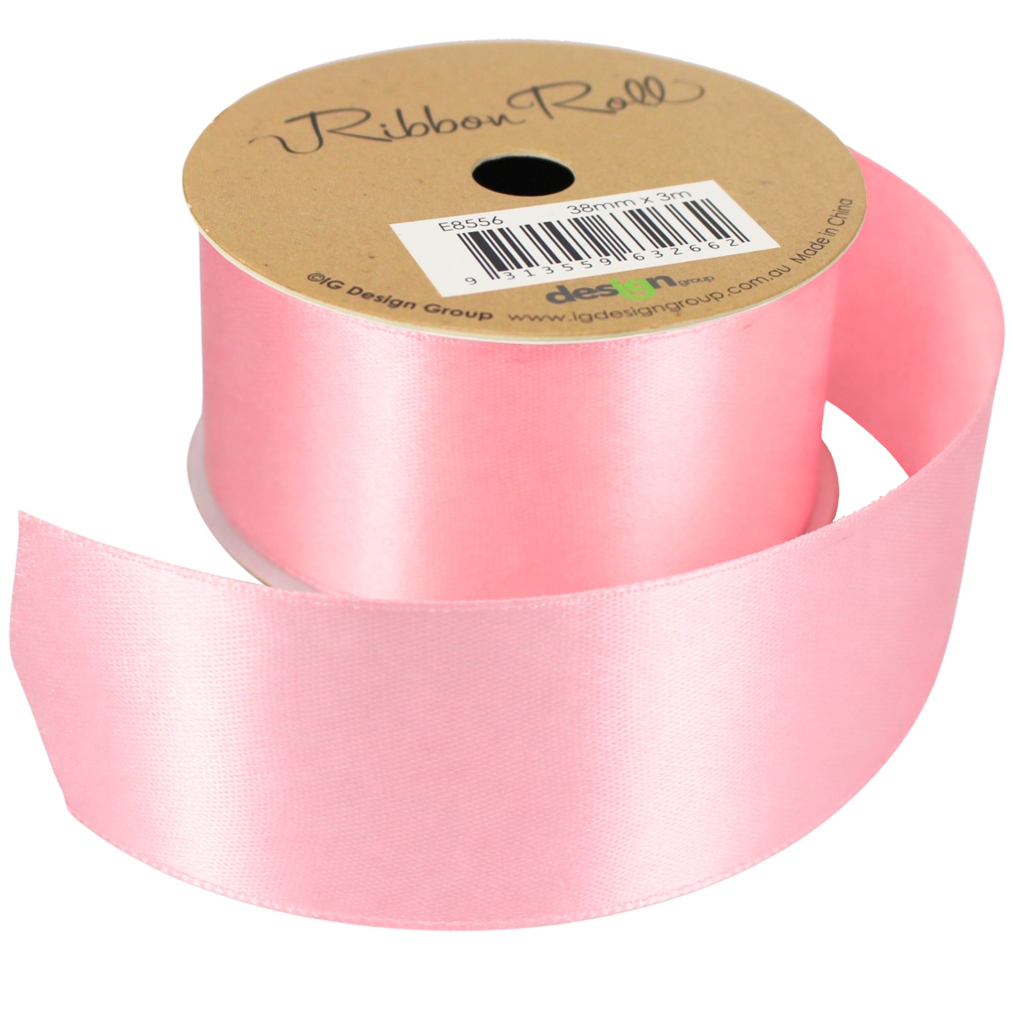 Light Pink Satin Ribbon Roll (38mm x 3m) - Discount Party Supplies