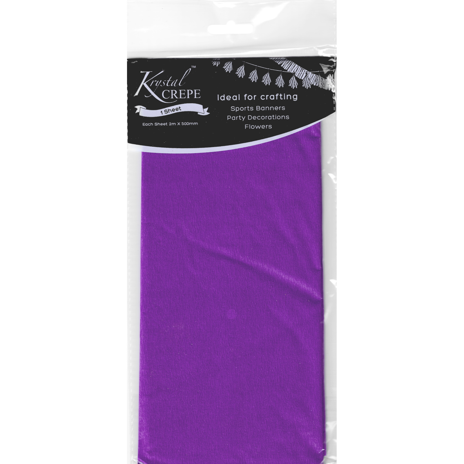 Krystal Purple Crepe Paper (1 Sheet) 