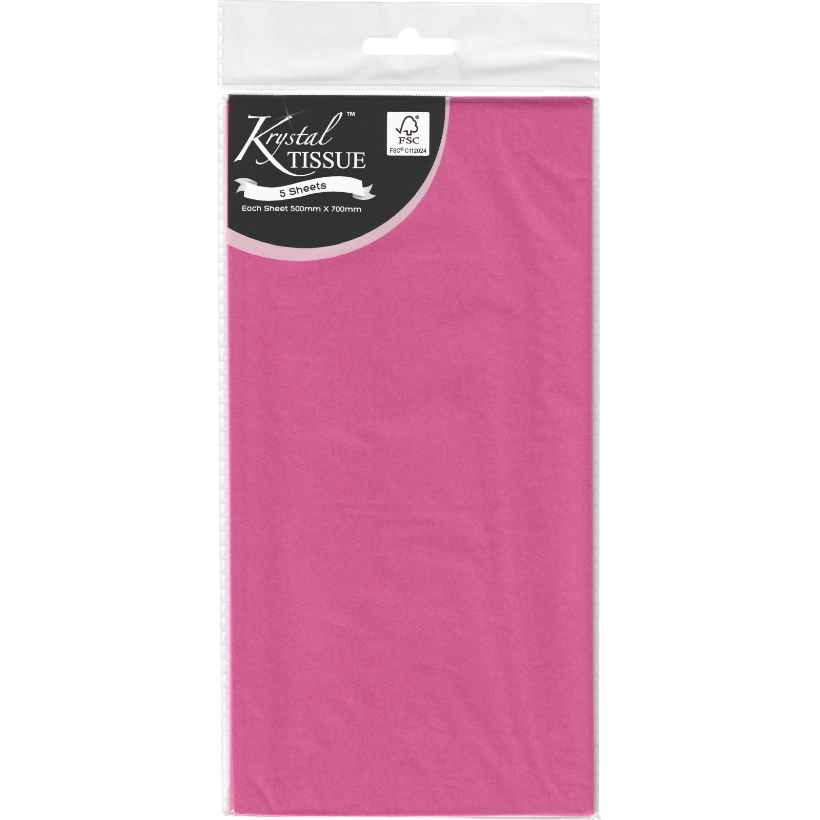 Krystal Hot Pink Tissue Paper (5 Sheets)