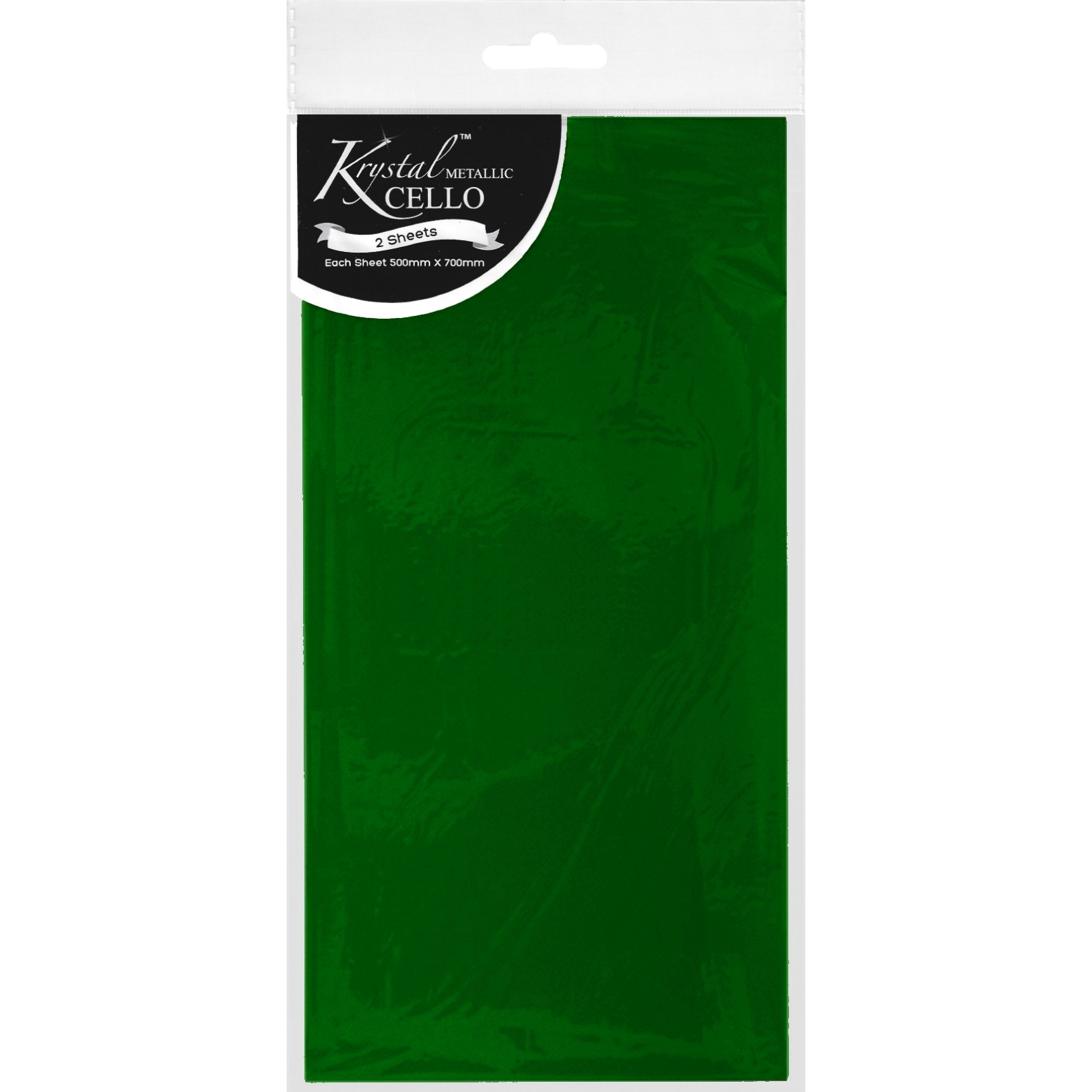 Krystal Green Cellophane (2 Sheets)