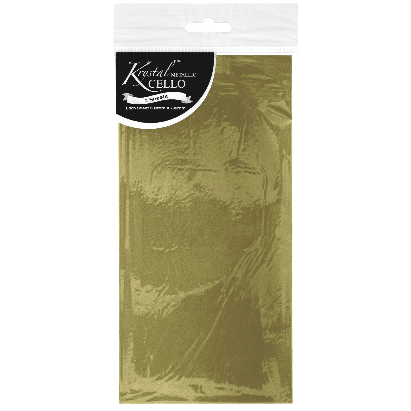 Krystal Gold Metallic Cellophane (2 Sheets)