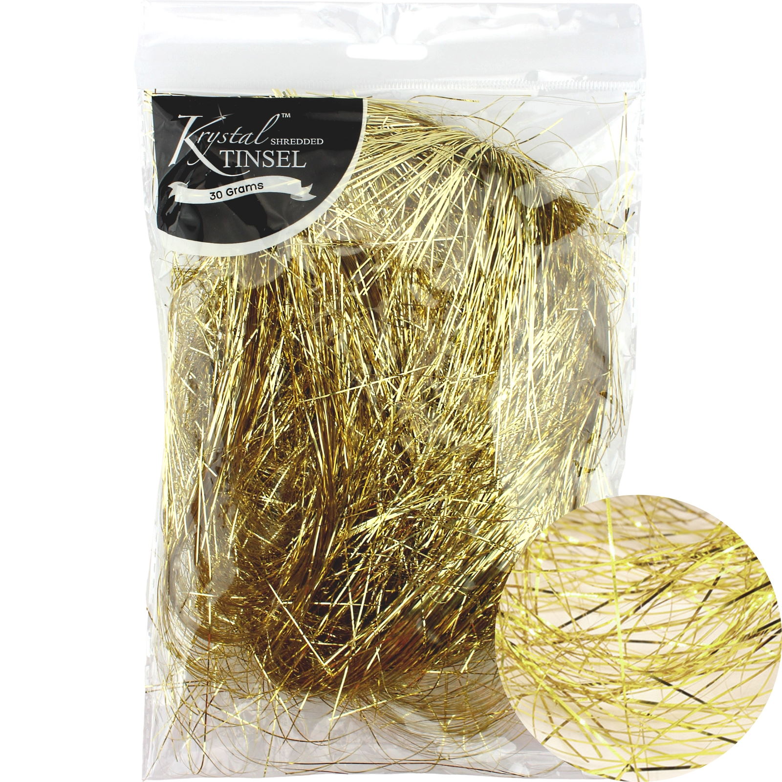 Gold Shredded Tinsel (30g Bag) 