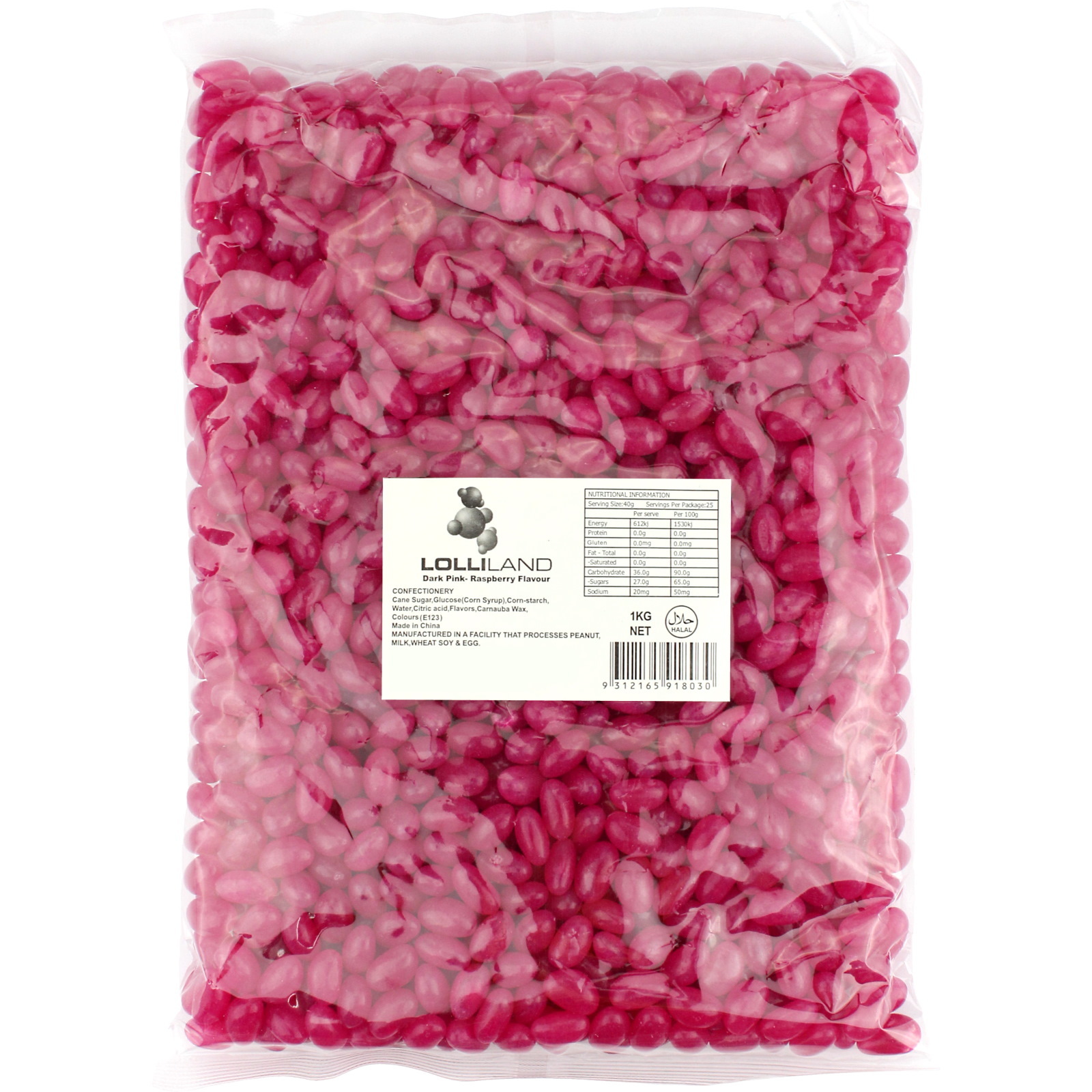 Dark Pink Jelly Beans (1kg)