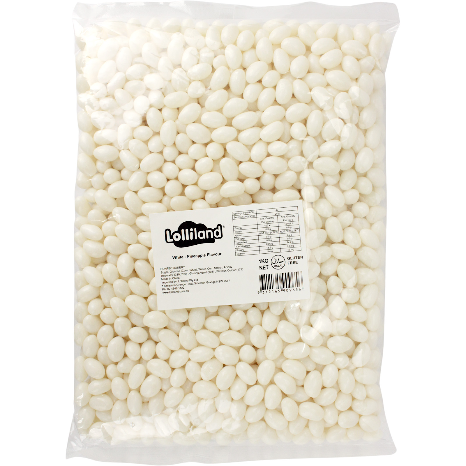 Lolliland Mini White Jelly Beans (1kg)